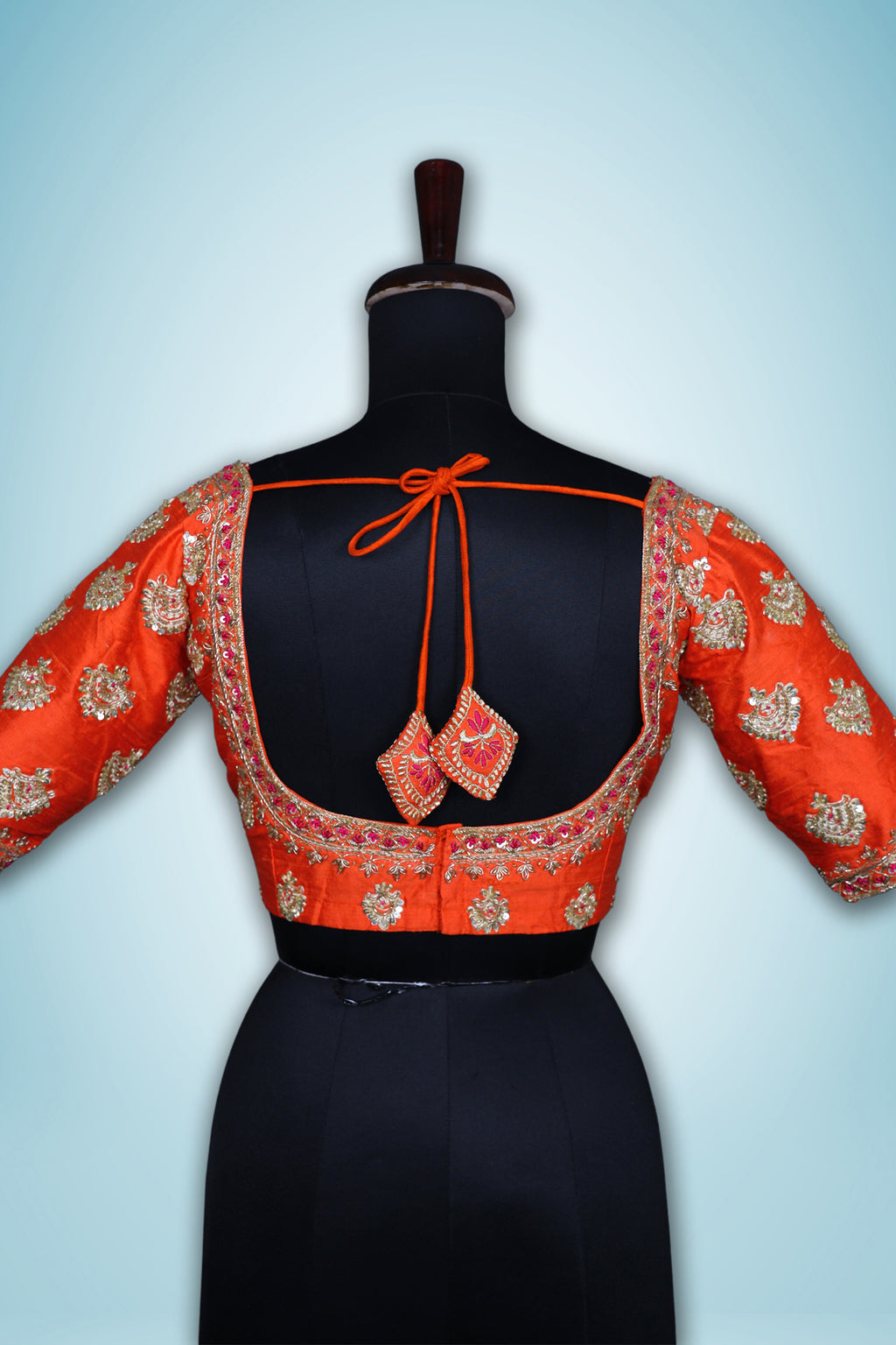 Raw Silk Zardosi work