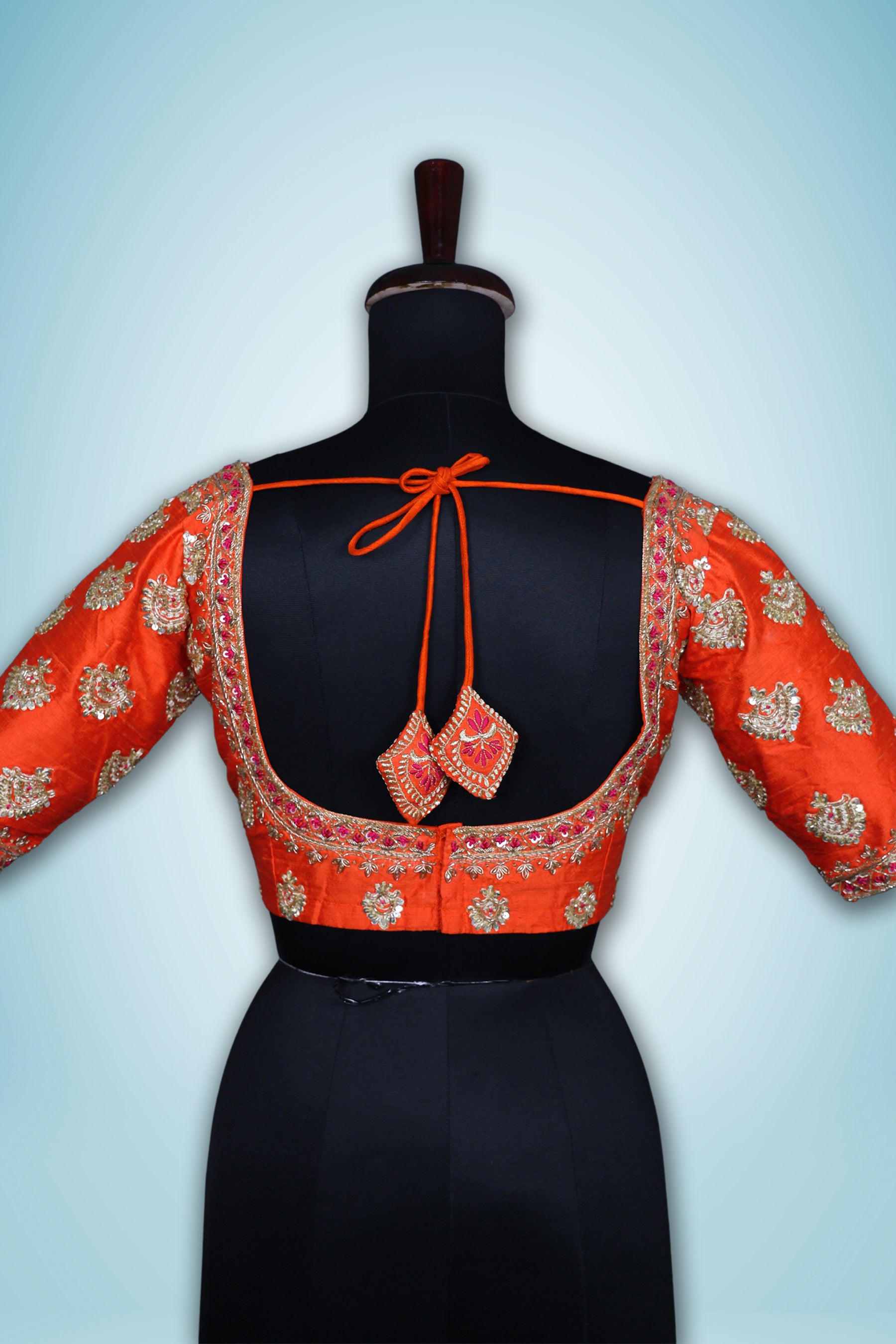 Raw Silk Zardosi work