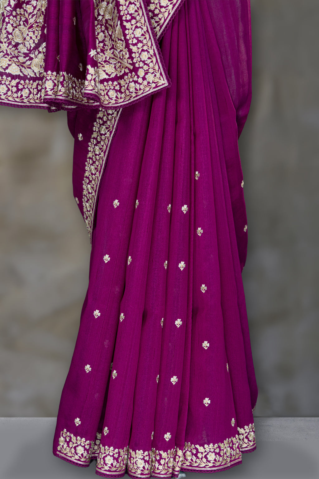 Semi Tussar Embroidery