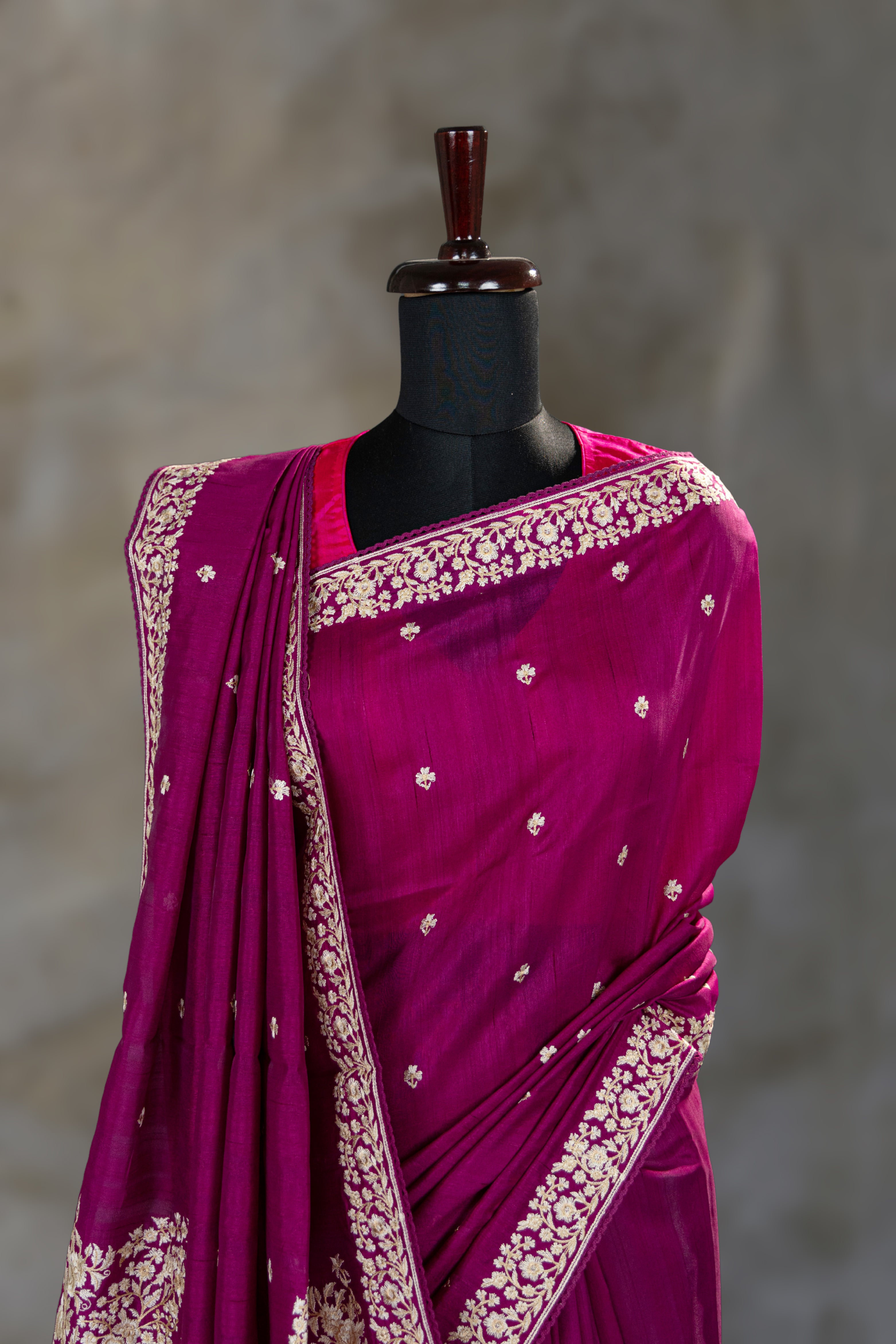 Semi Tussar Embroidery