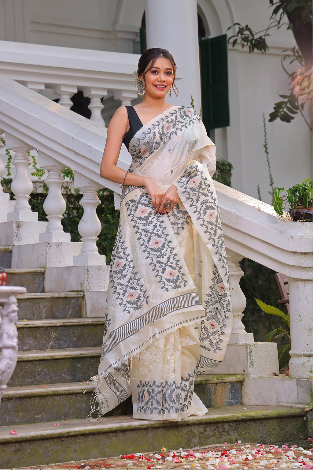 Tussar Jamdani
