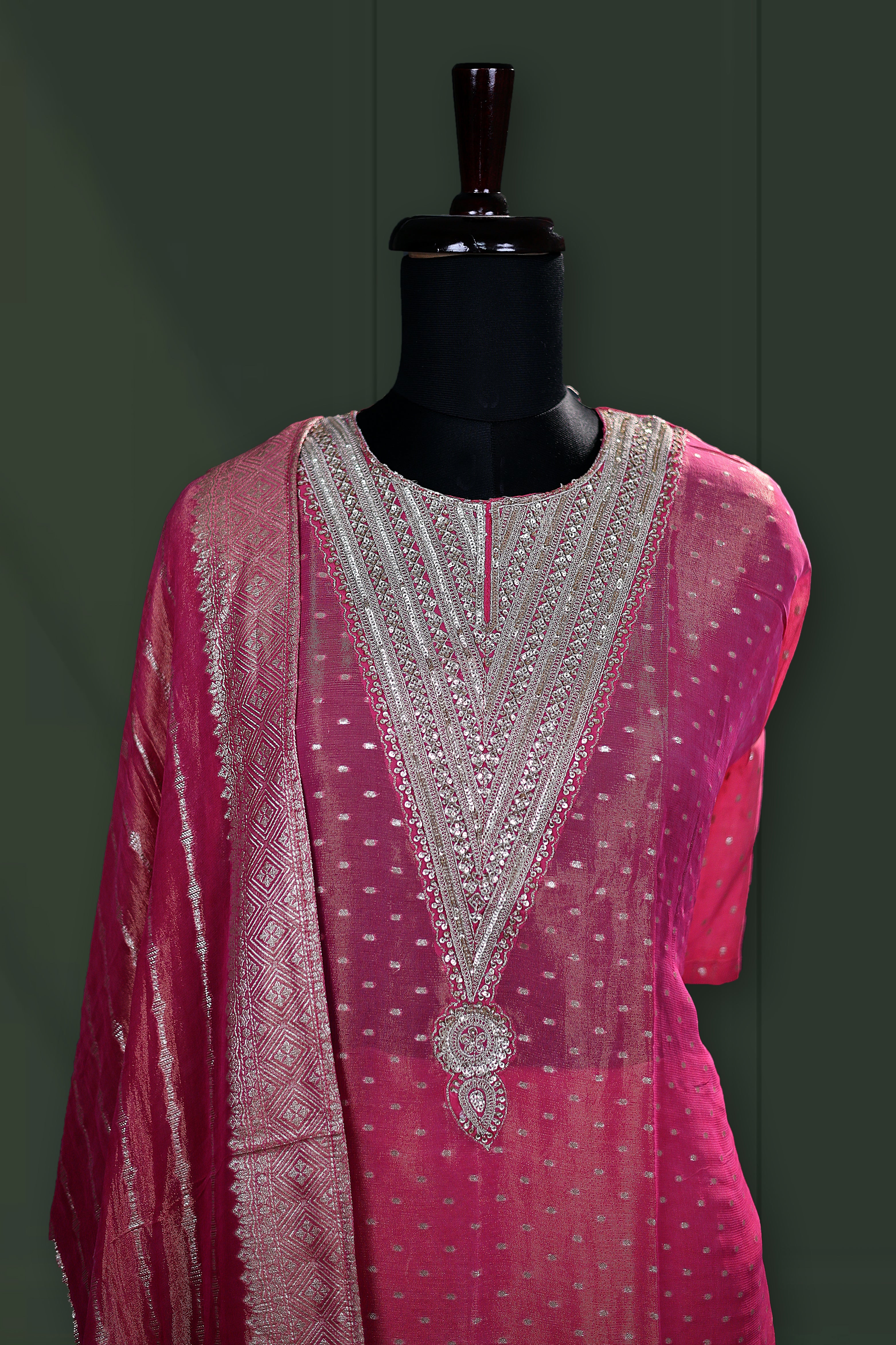 Tissue Zari Work Suit Piece