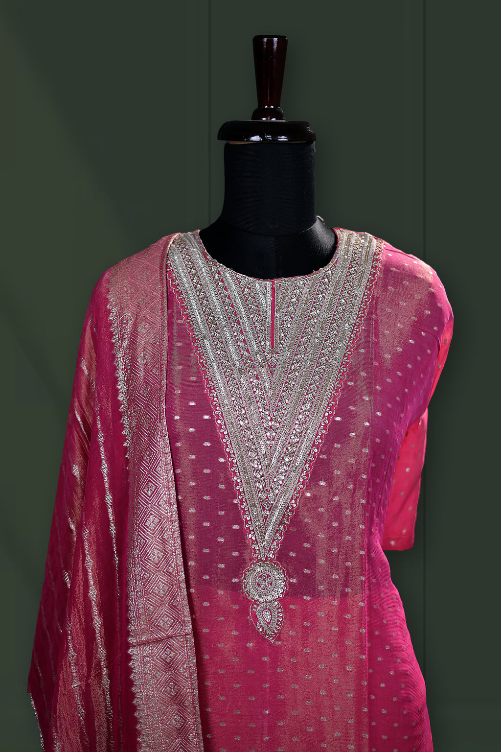 Tissue Zari Work Suit Piece