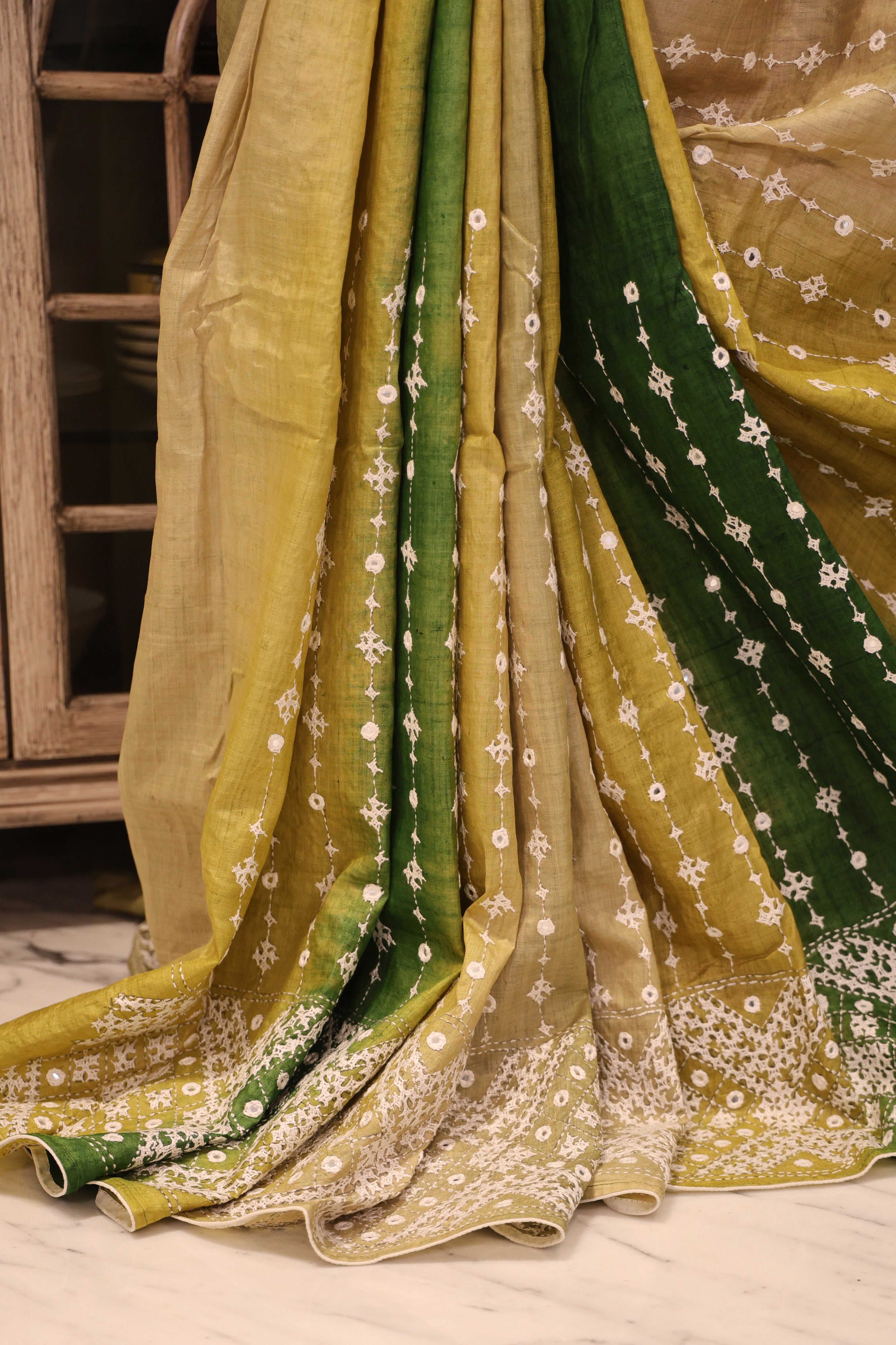 Tussar Shaded Hand Gujarati