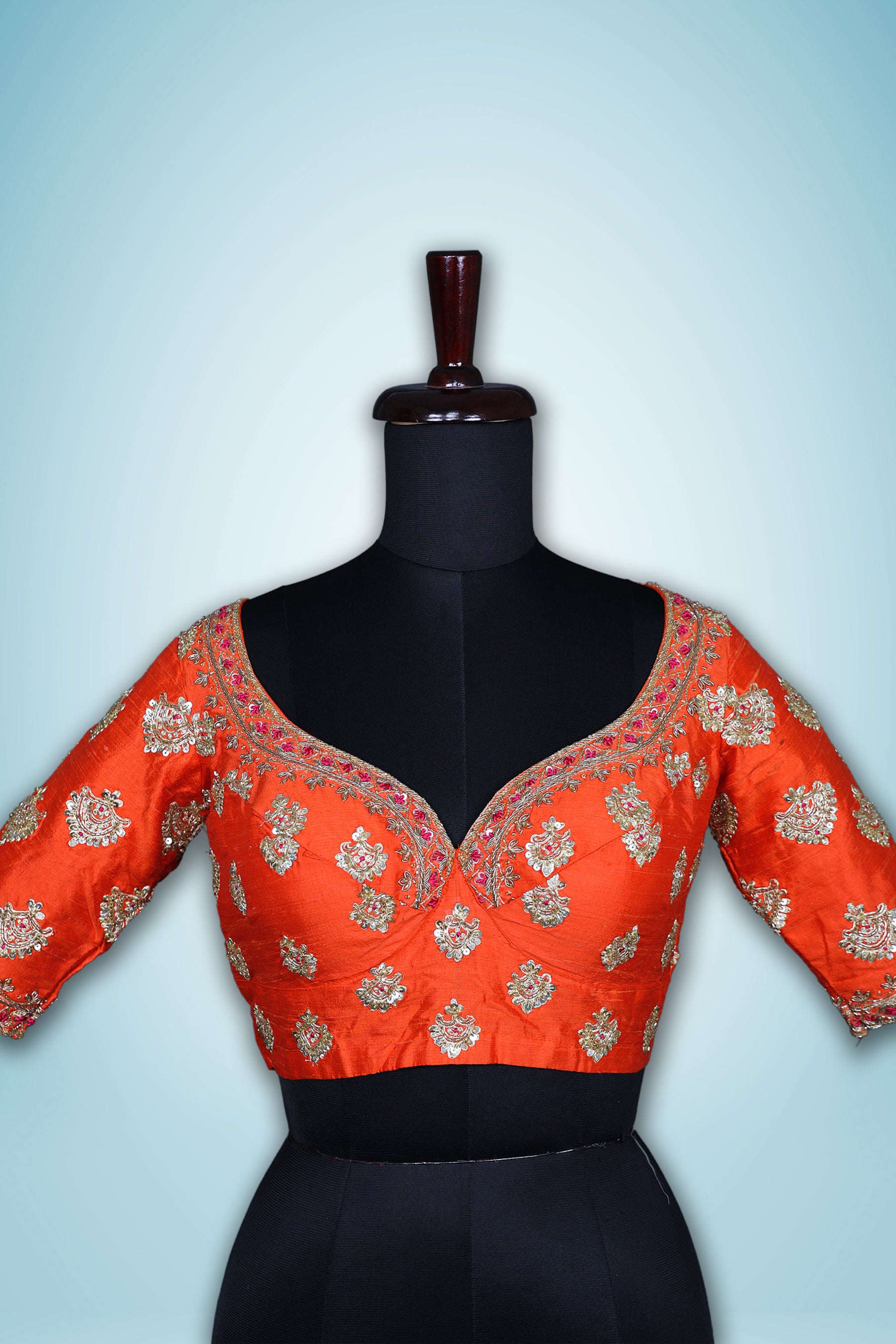 Raw Silk Zardosi work