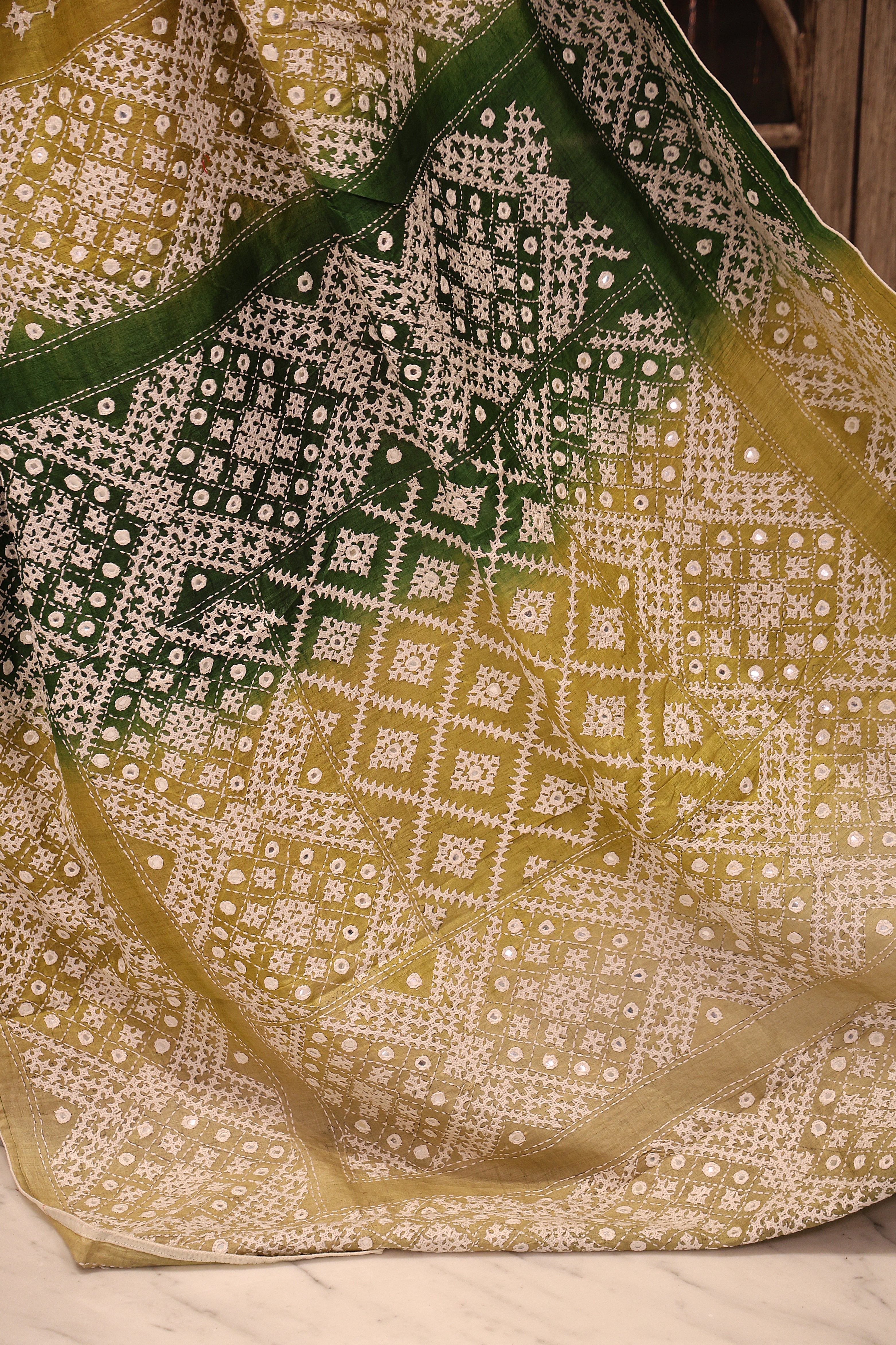 Tussar Shaded Hand Gujarati