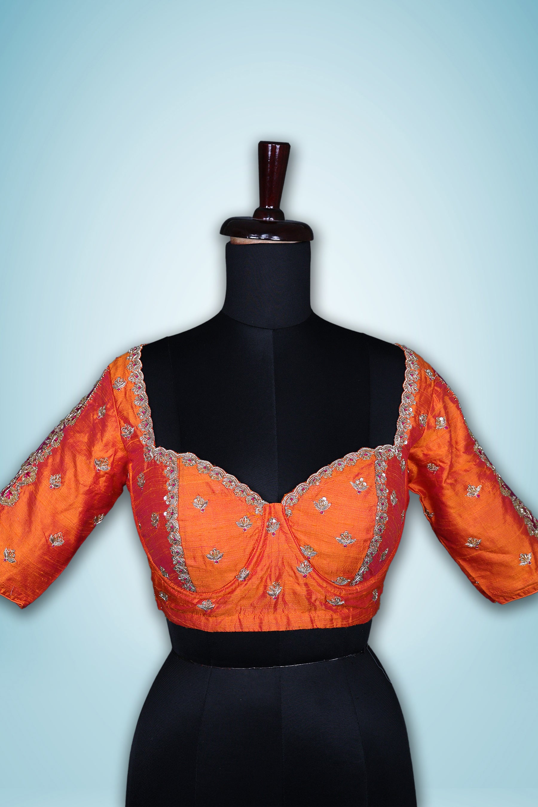 Raw Silk Zardosi Work