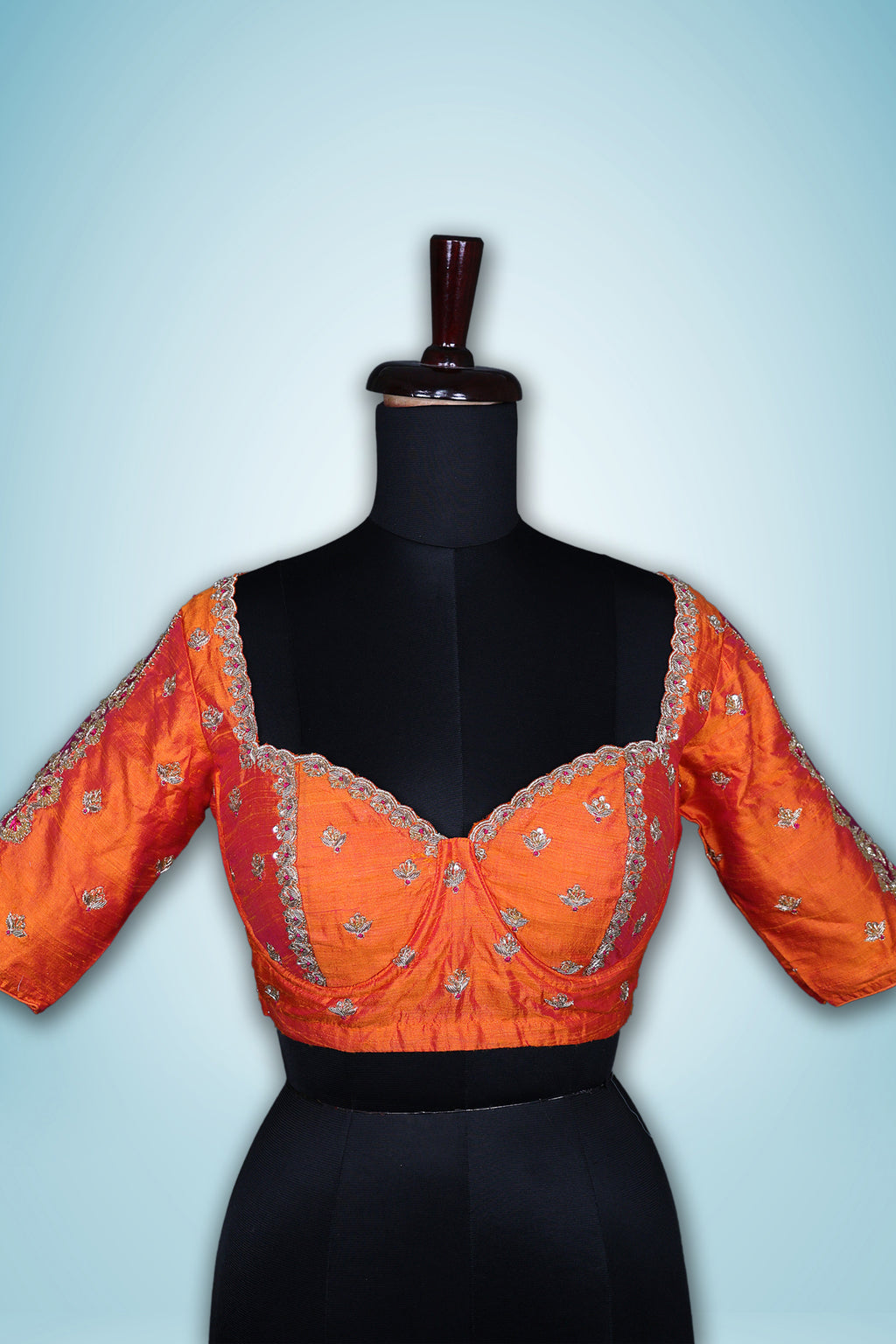 Raw Silk Zardosi Work
