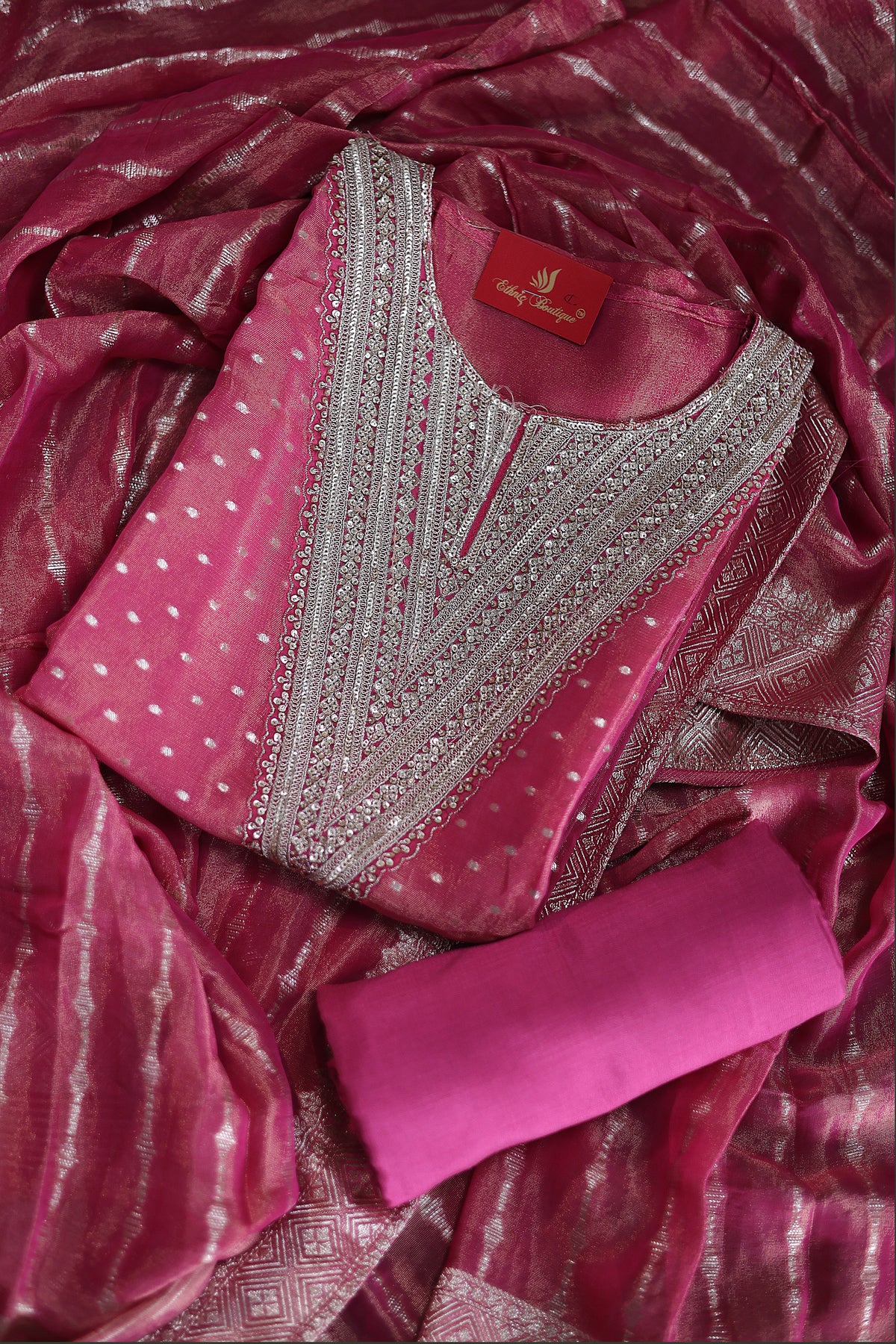 Tissue Zari Work Suit Piece