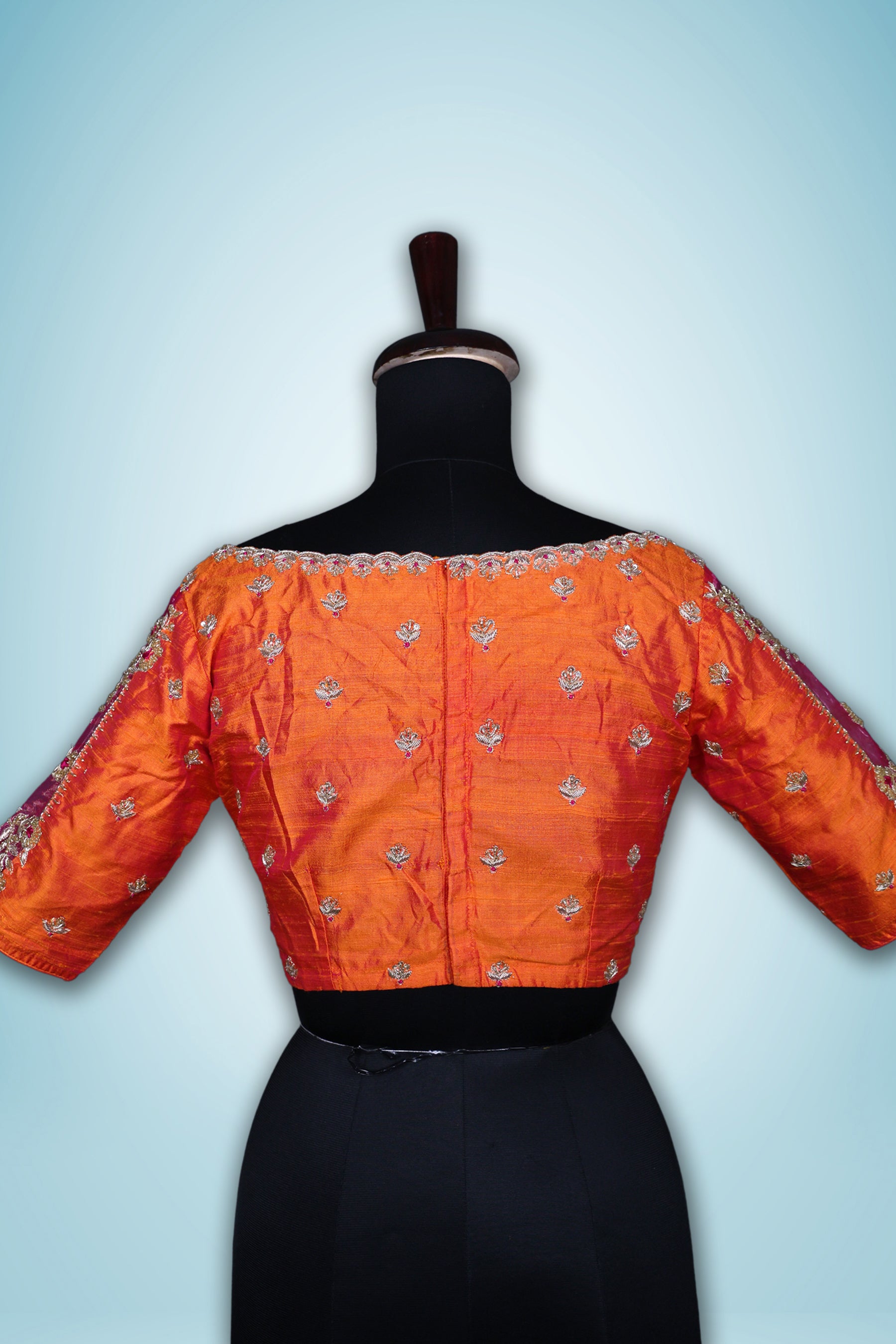 Raw Silk Zardosi Work