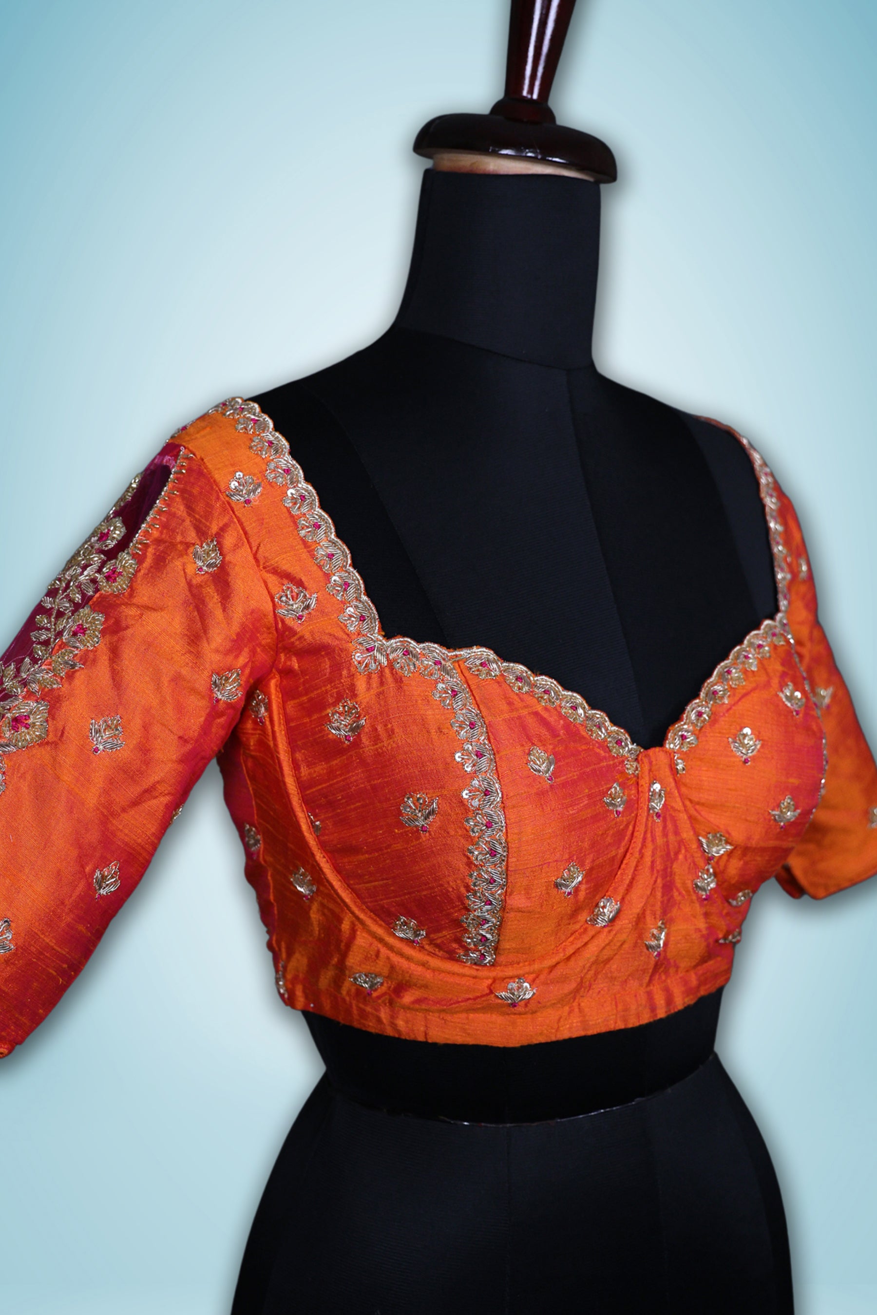 Raw Silk Zardosi Work