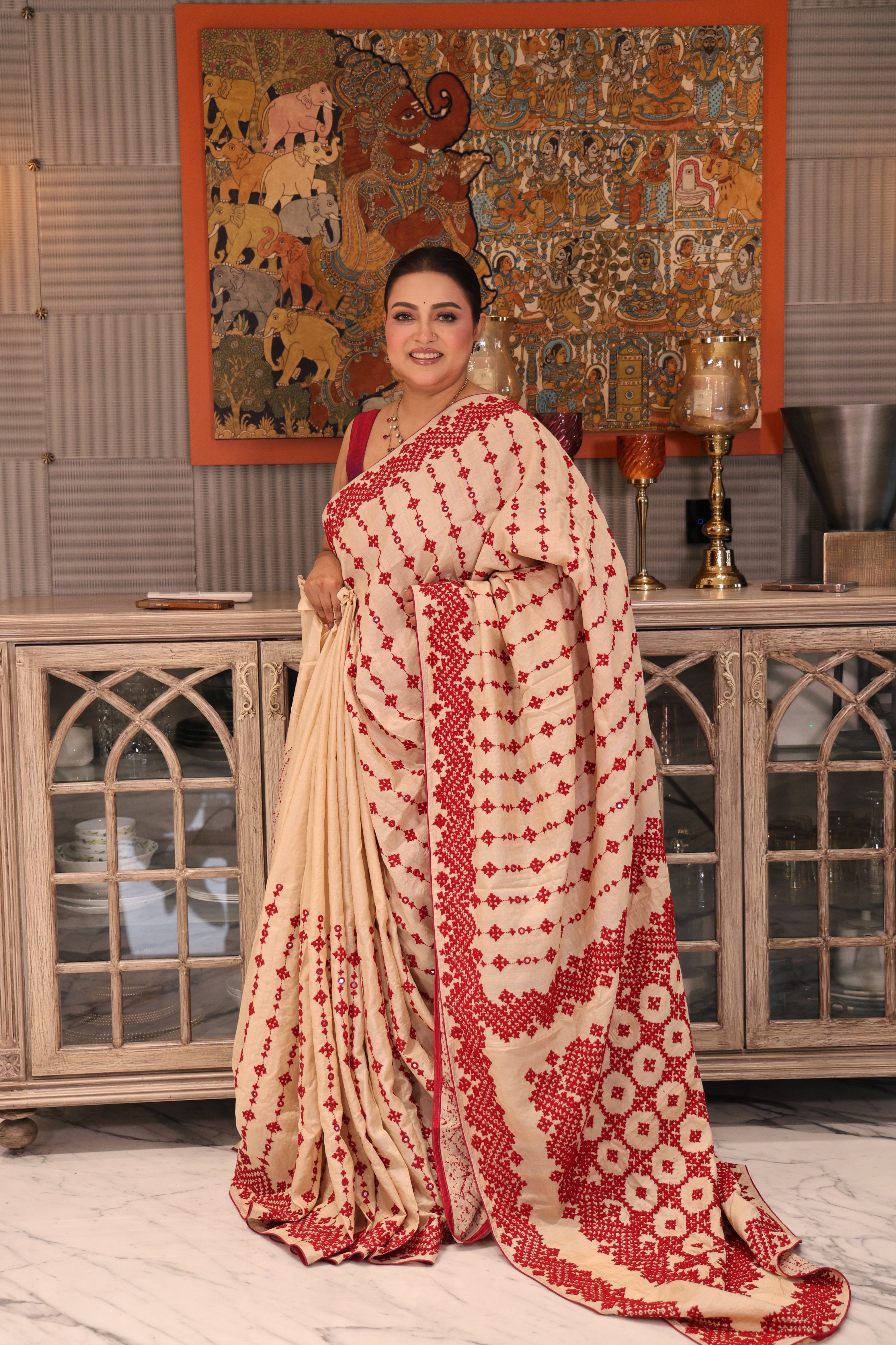 Tussar Shaded Hand Gujarati