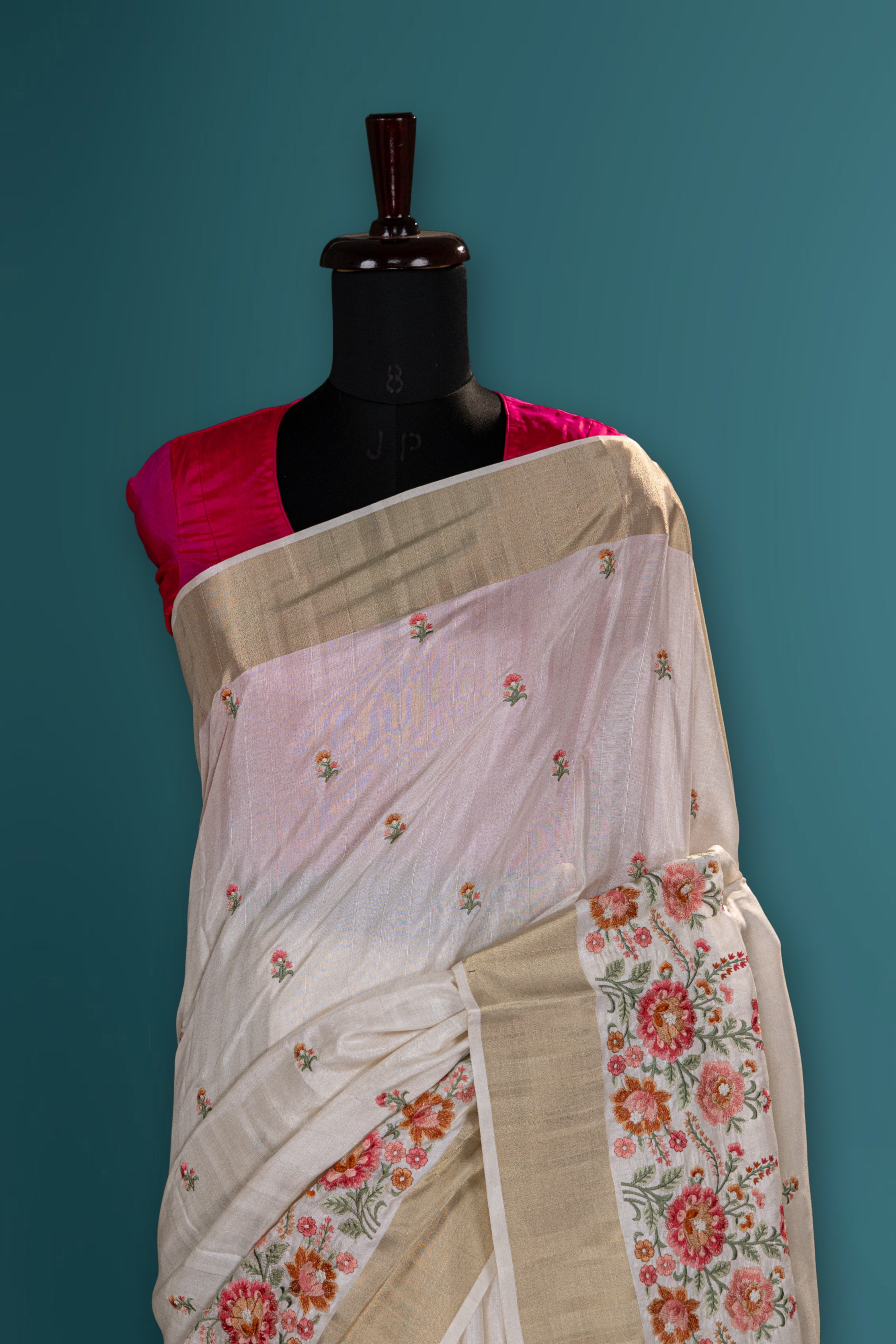 Semi Tussar Embroidery