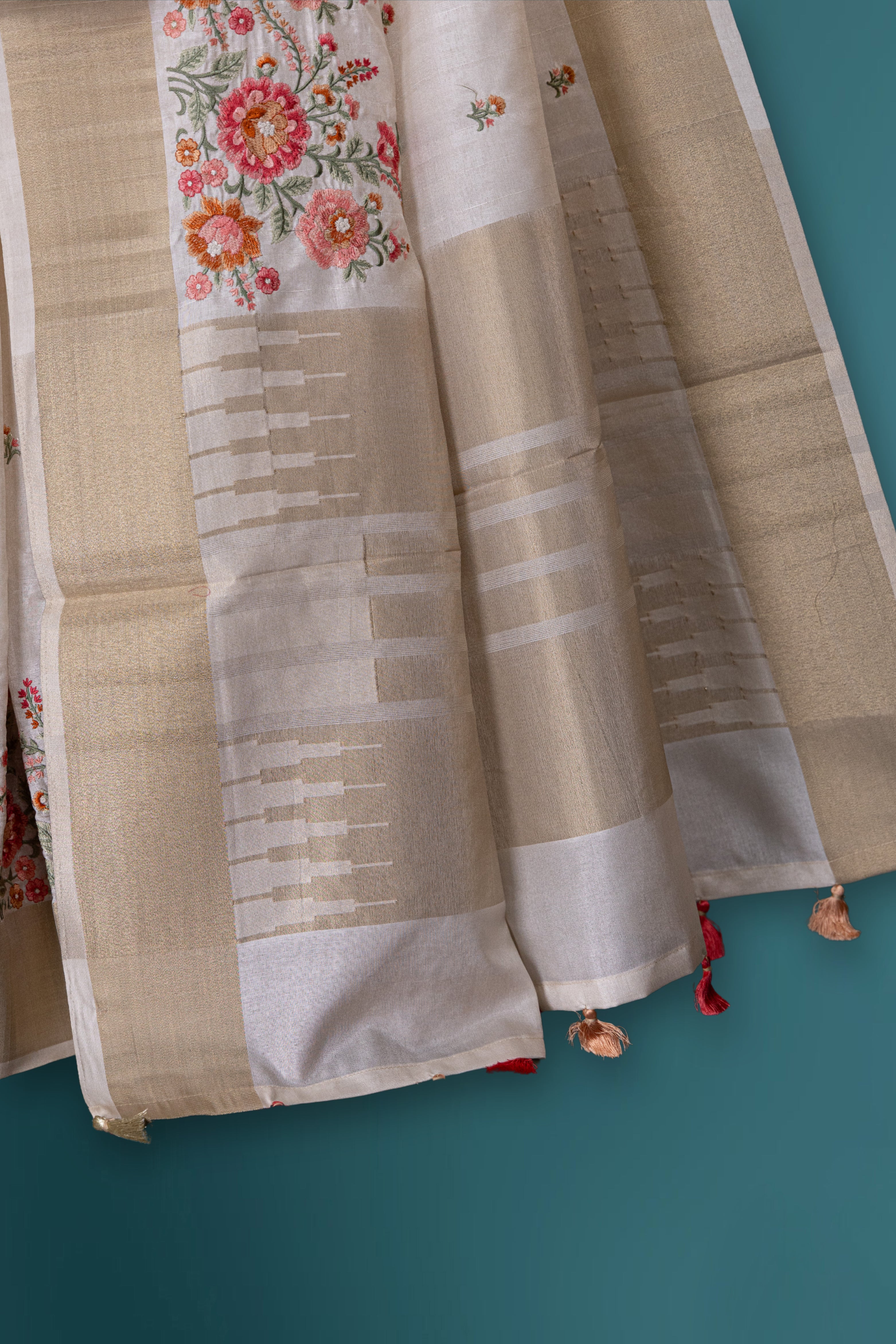 Semi Tussar Embroidery