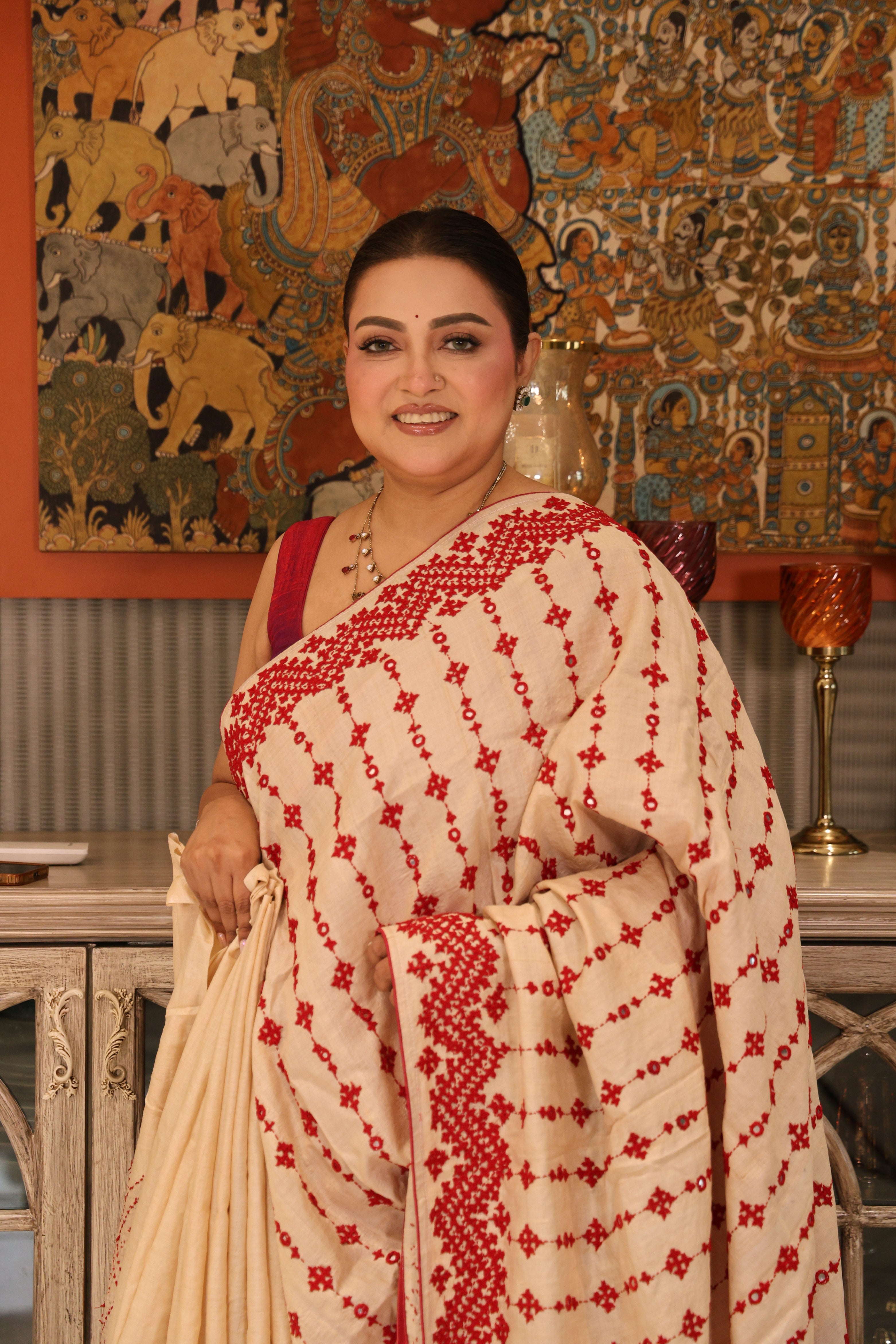 Tussar Shaded Hand Gujarati