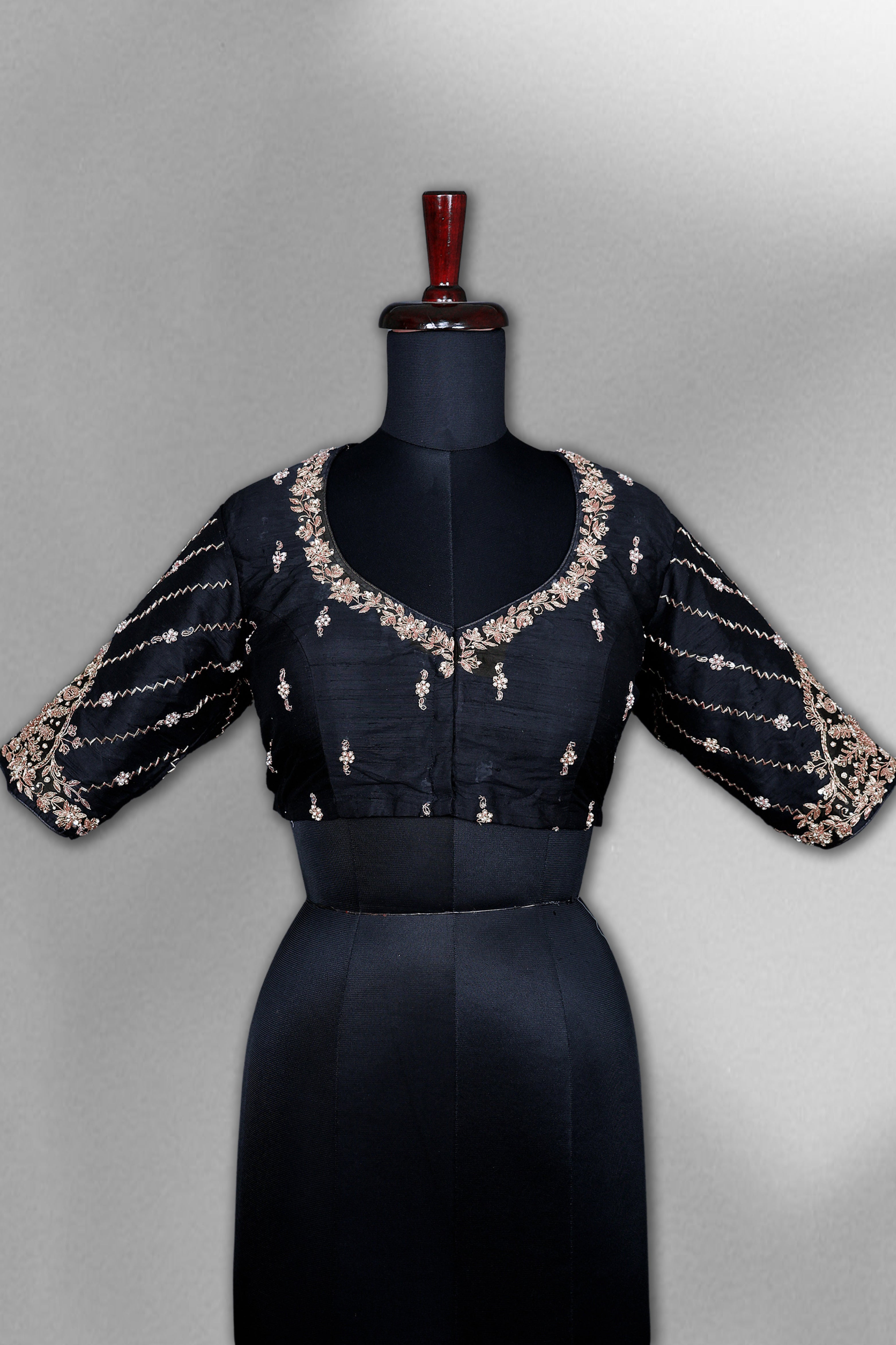 Raw Silk Zardosi Work