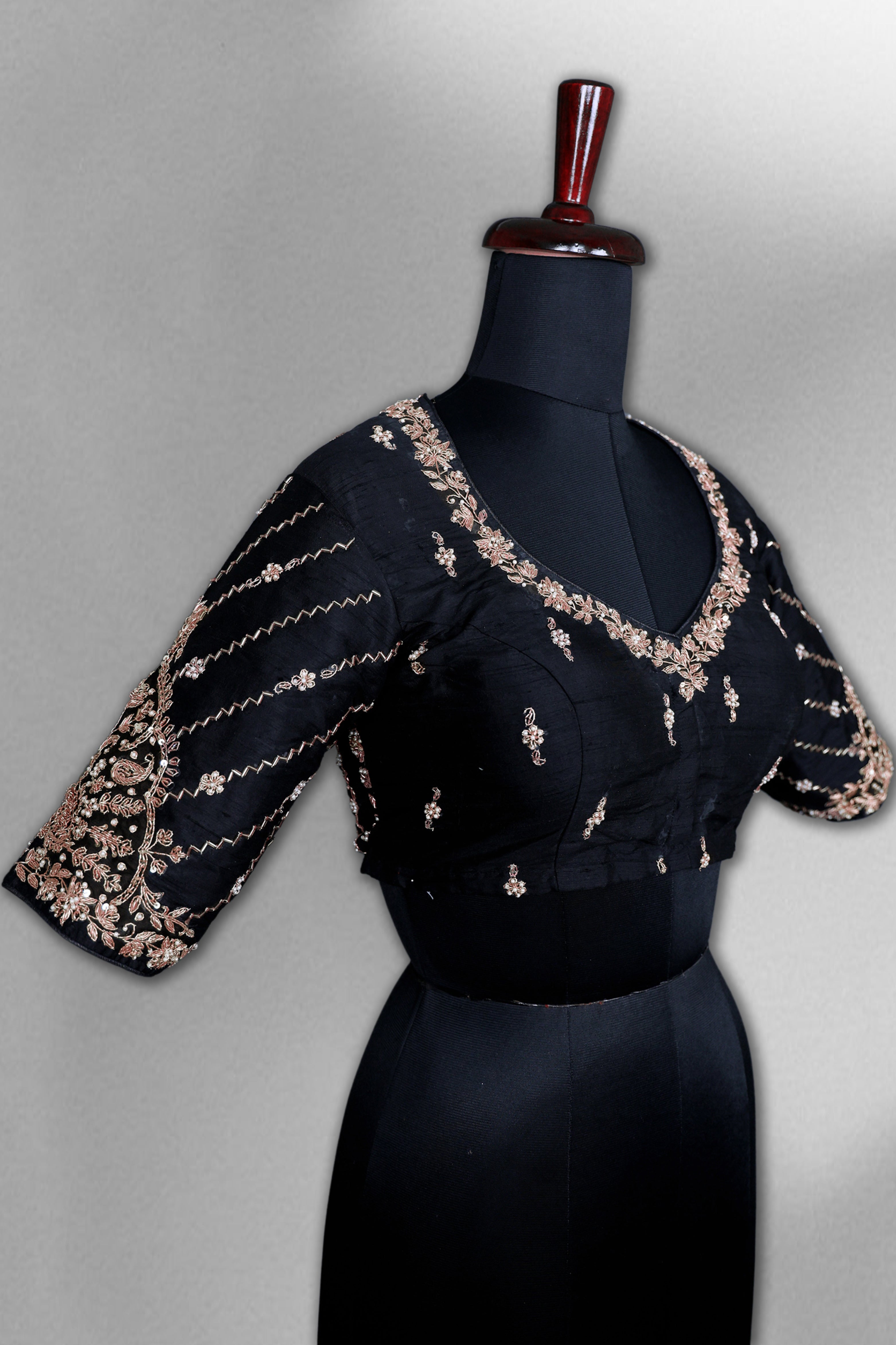 Raw Silk Zardosi Work