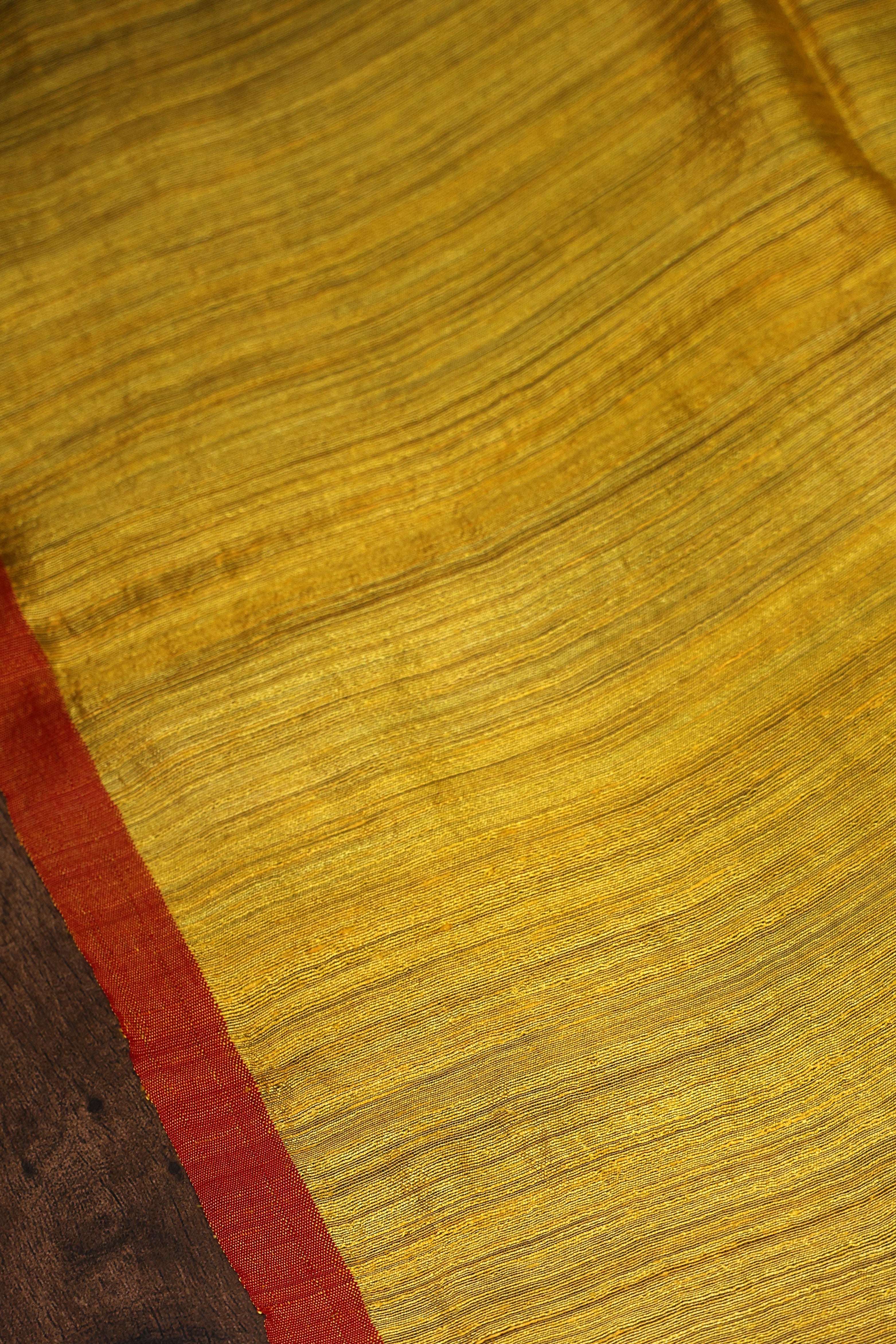 Bengal Matka Silk Saree Yellow