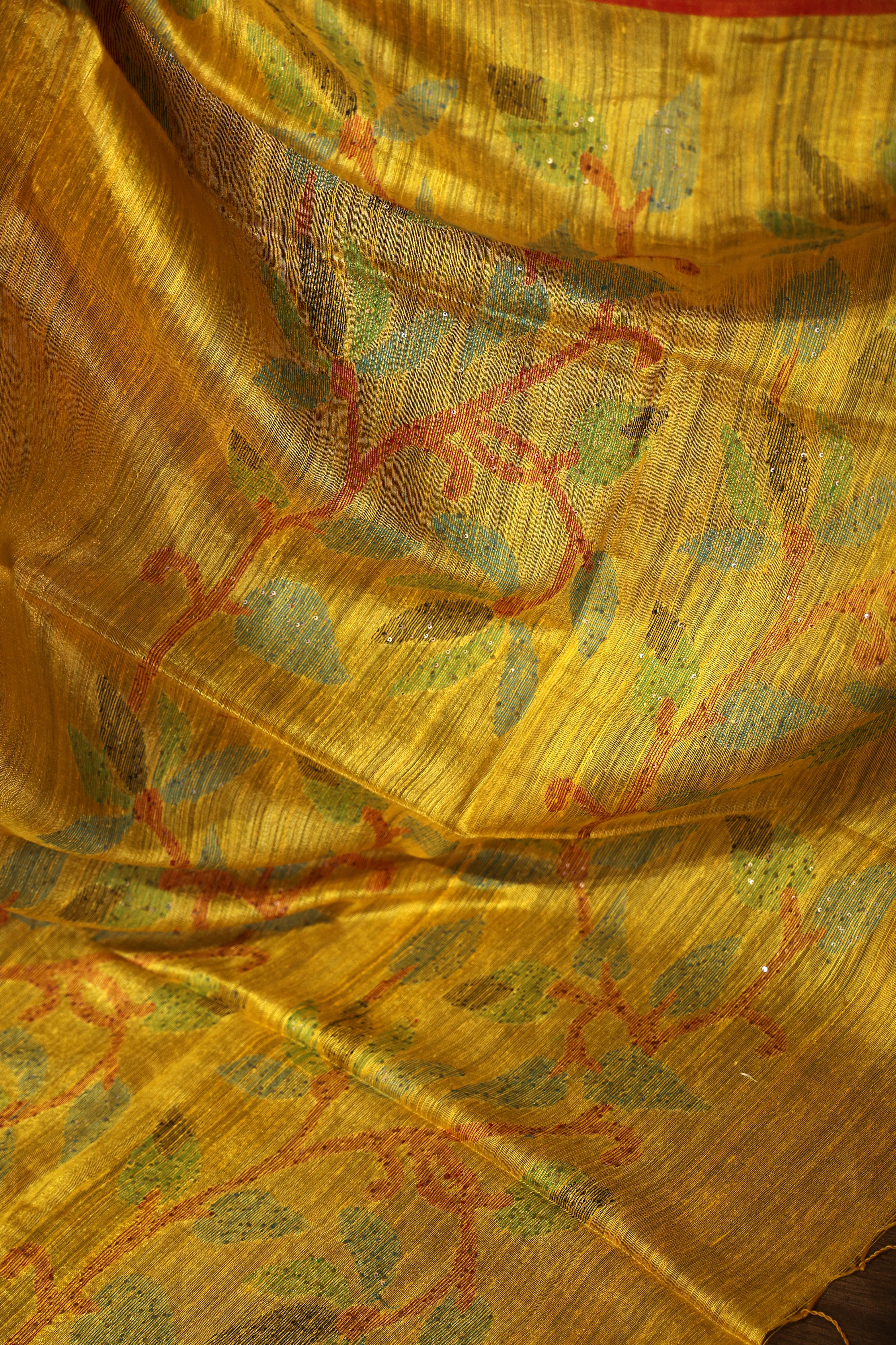 Bengal Matka Silk Saree Yellow