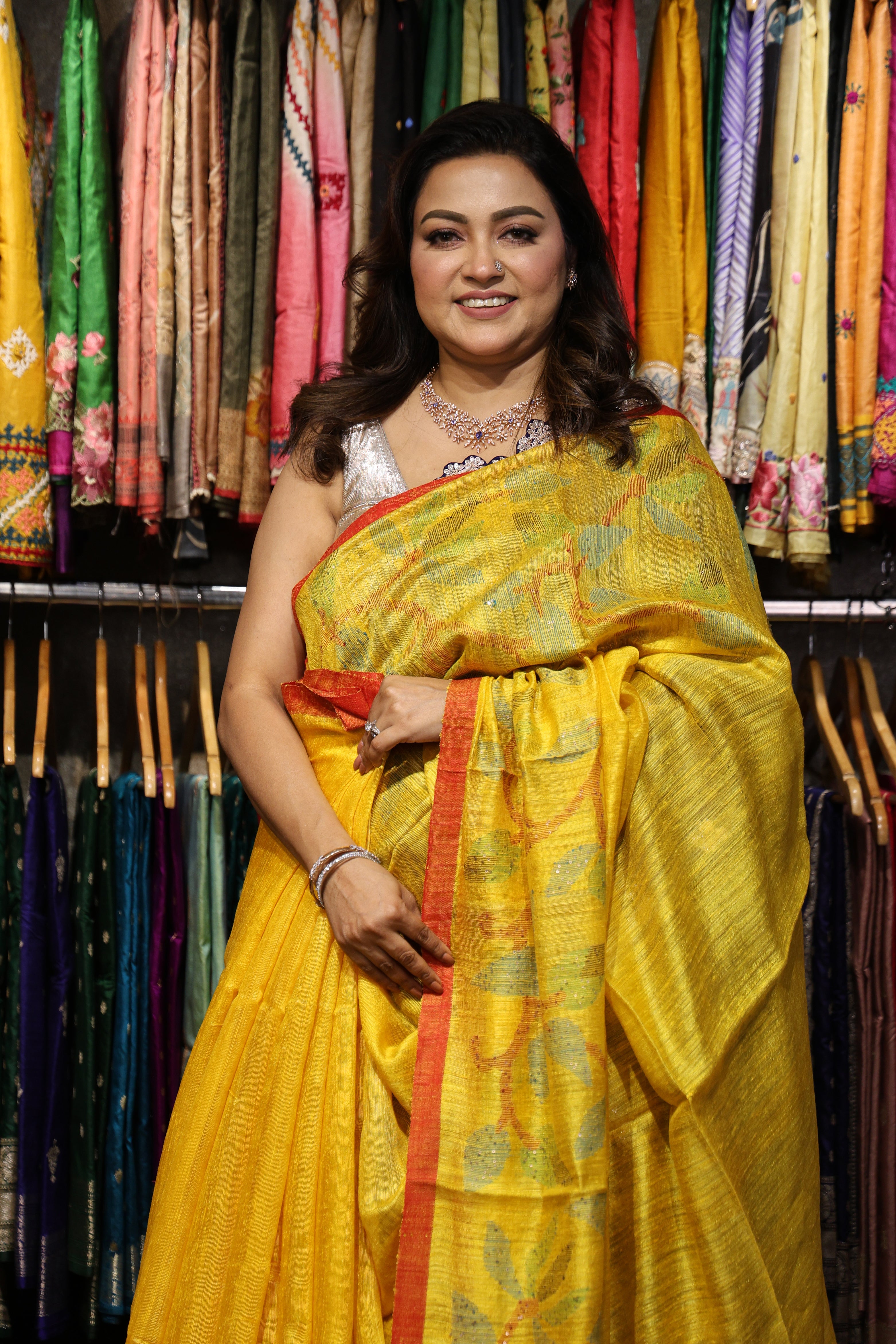 Bengal Matka Silk Saree Yellow