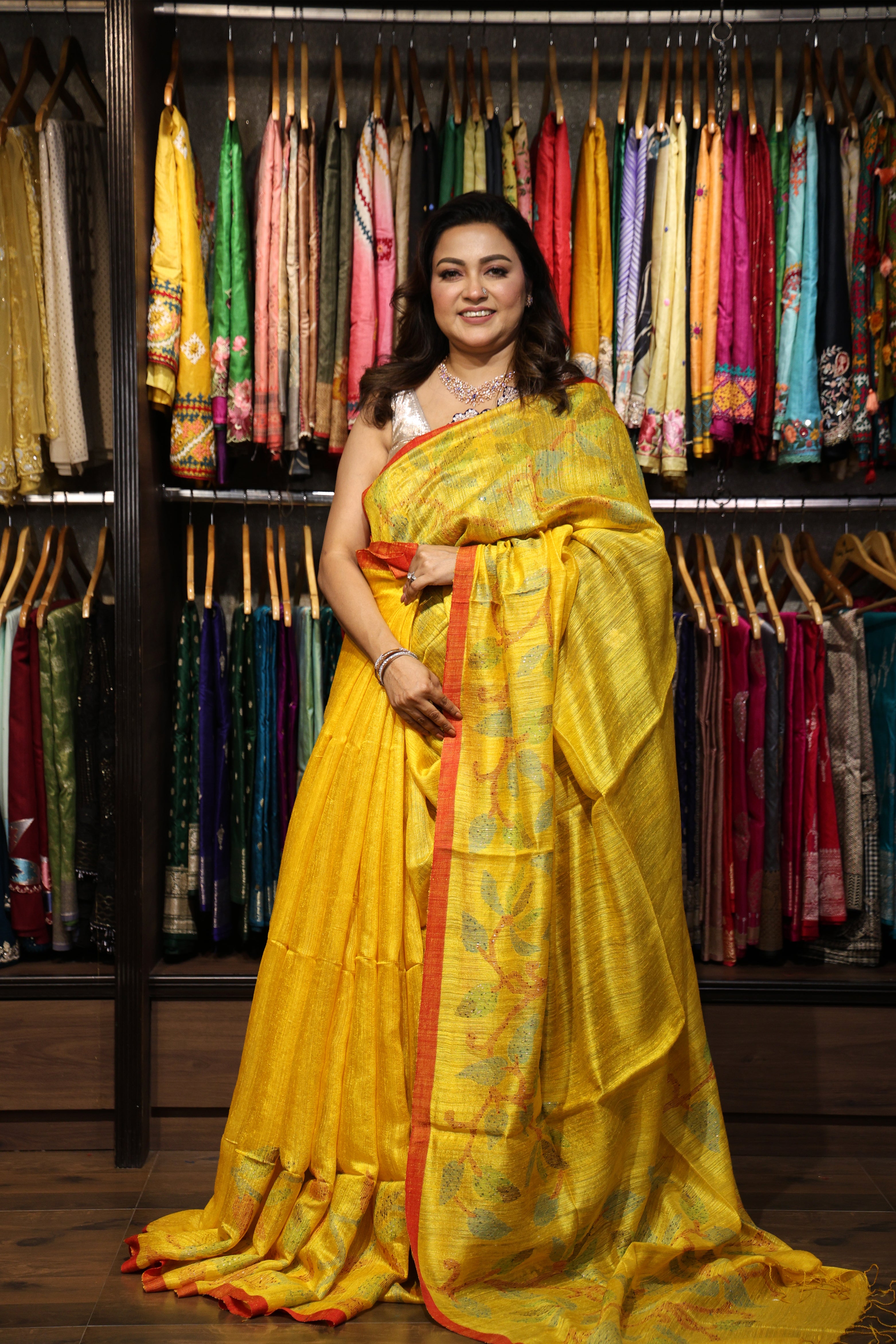Bengal Matka Silk Saree Yellow