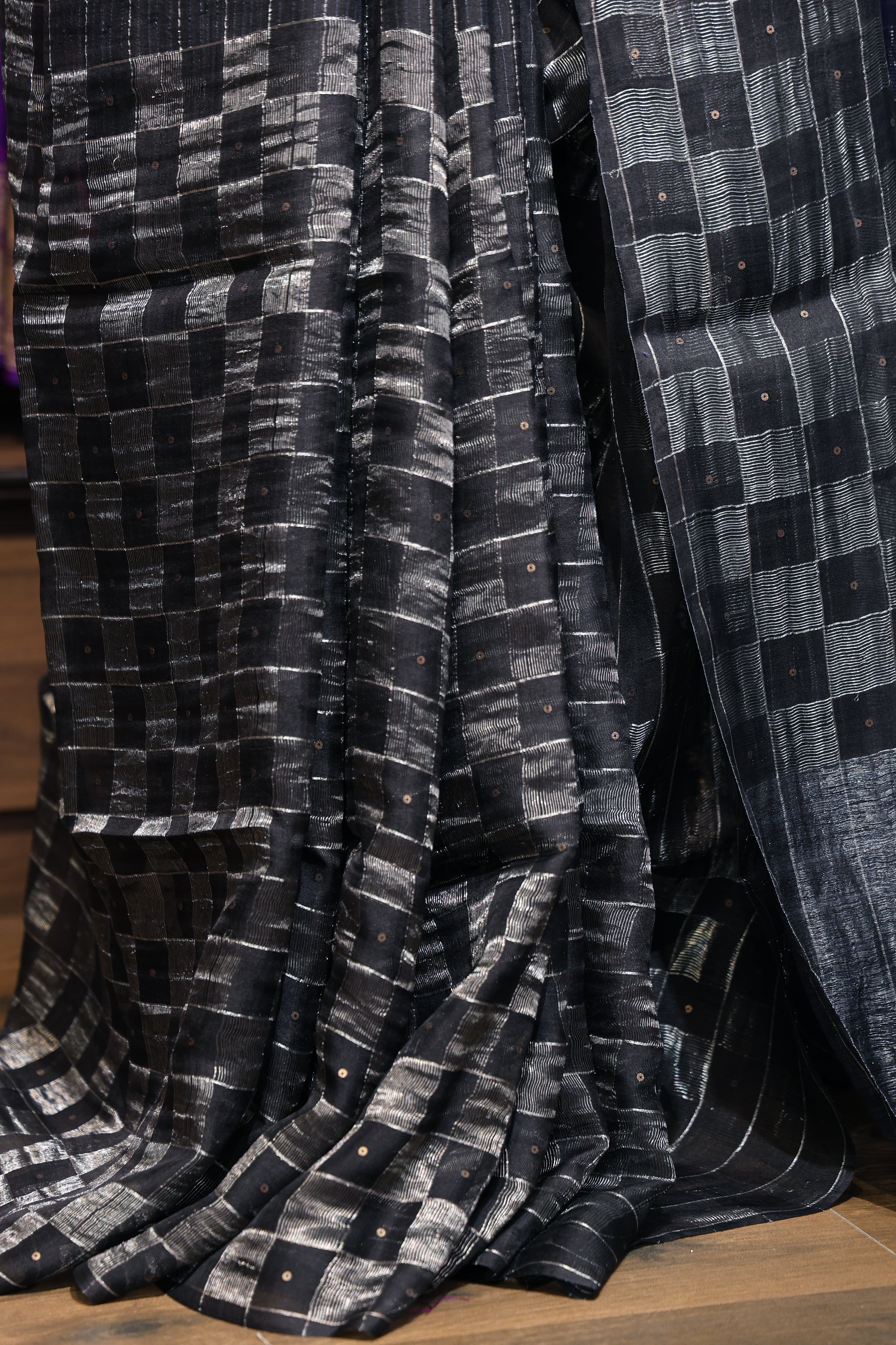 Bengal Matka Silk Saree Black