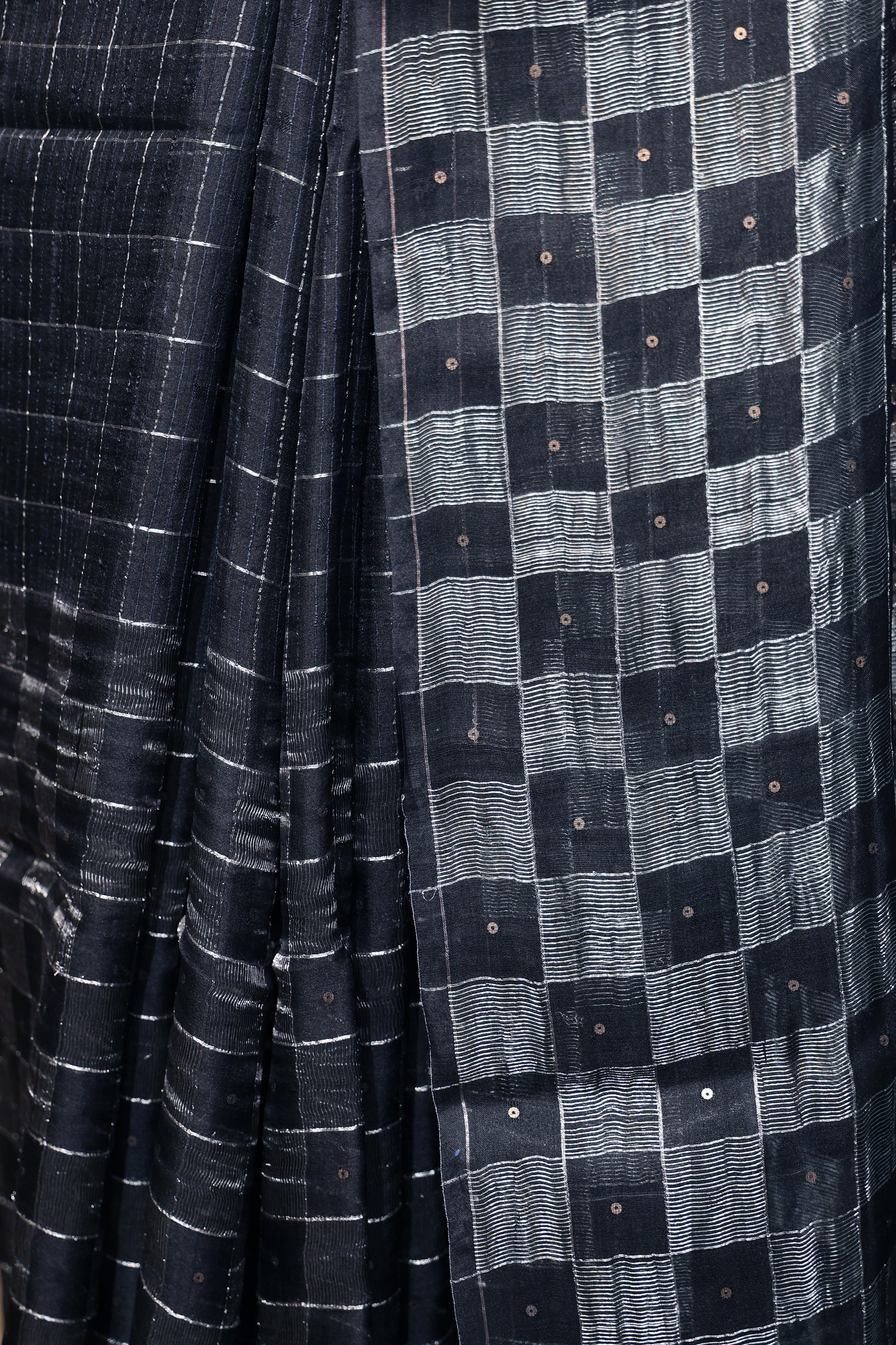 Bengal Matka Silk Saree Black