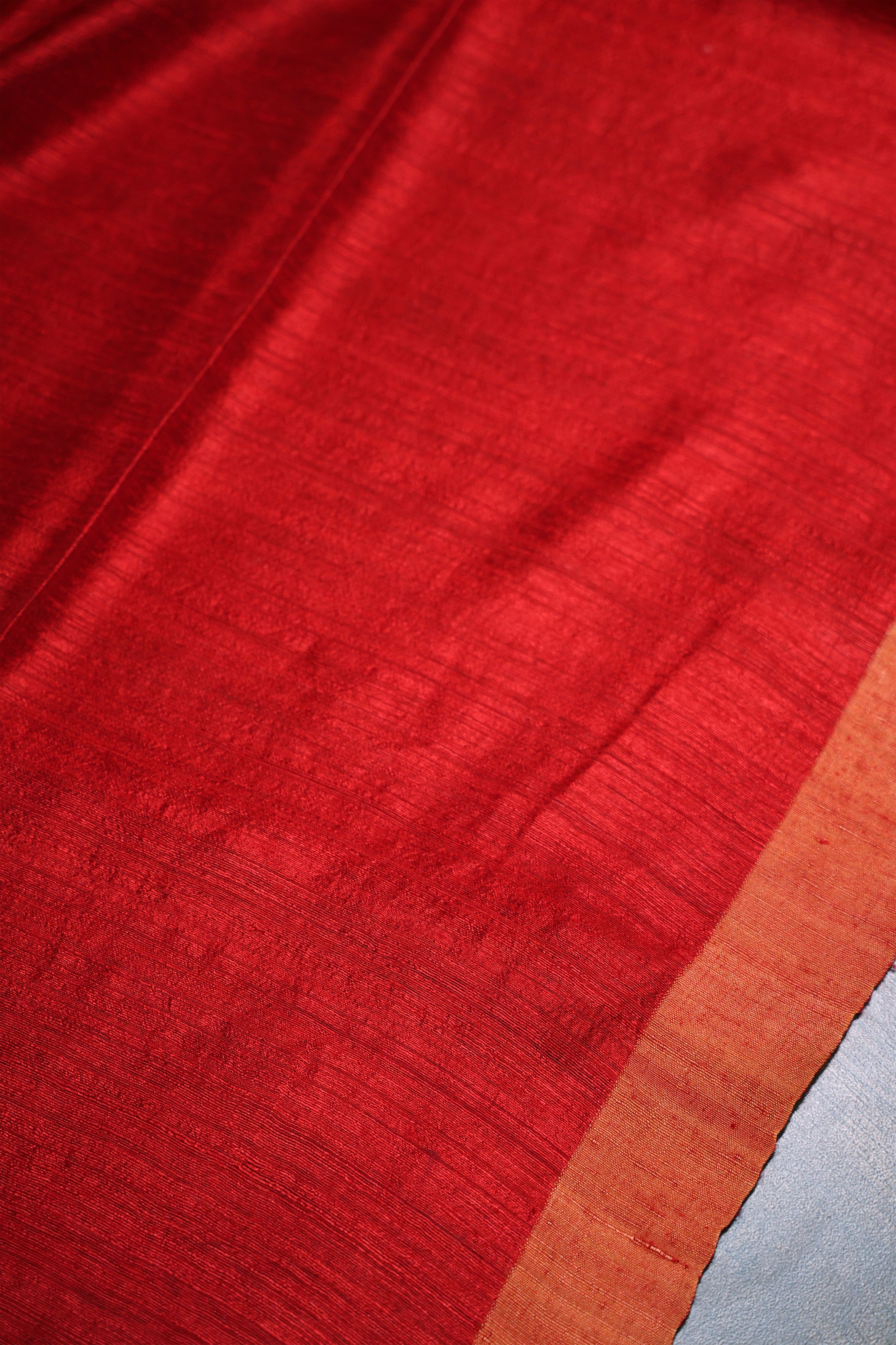 Bengal Matka Silk Saree Red