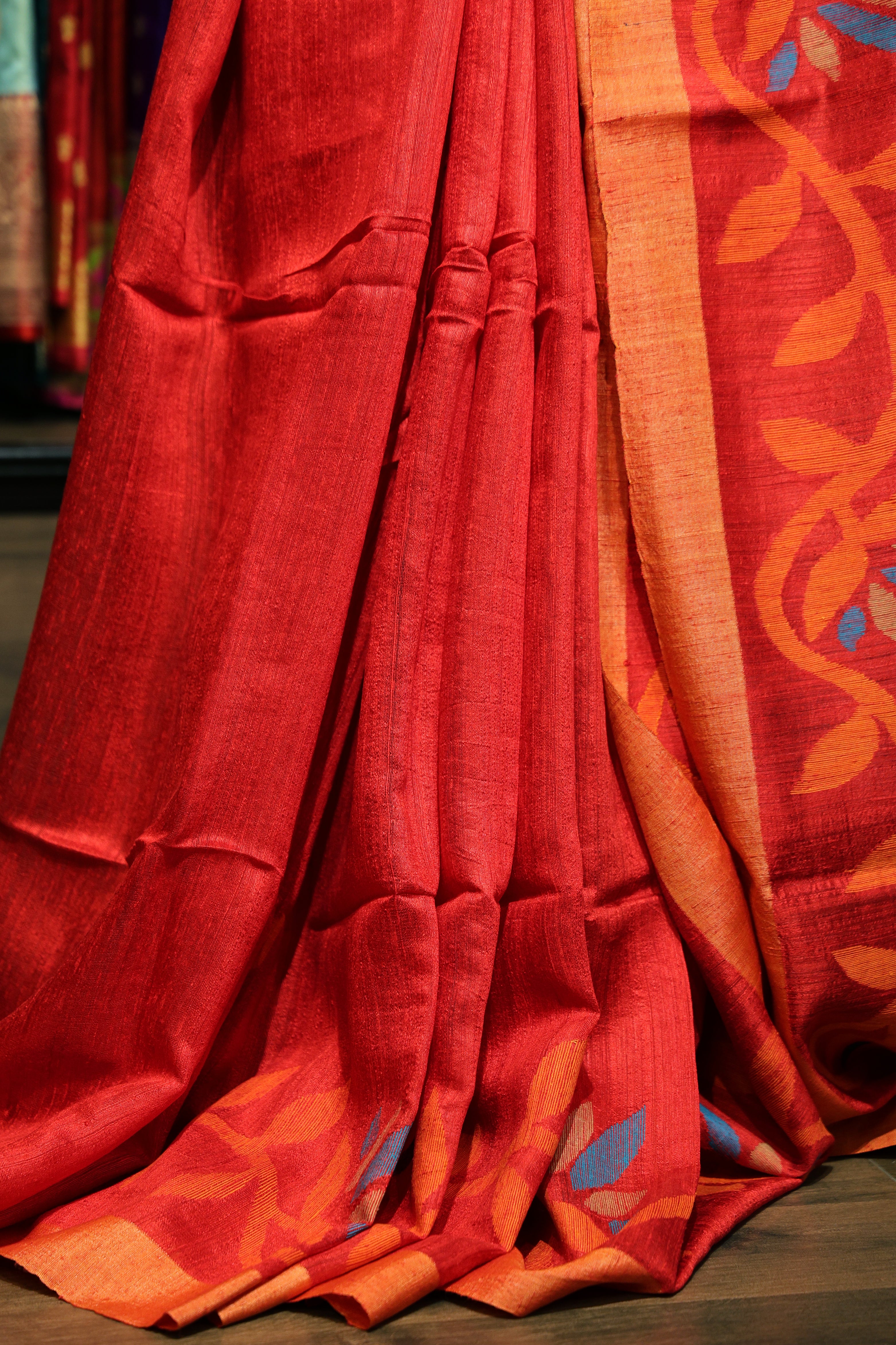 Bengal Matka Silk Saree Red