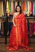 Bengal Matka Silk Saree Red