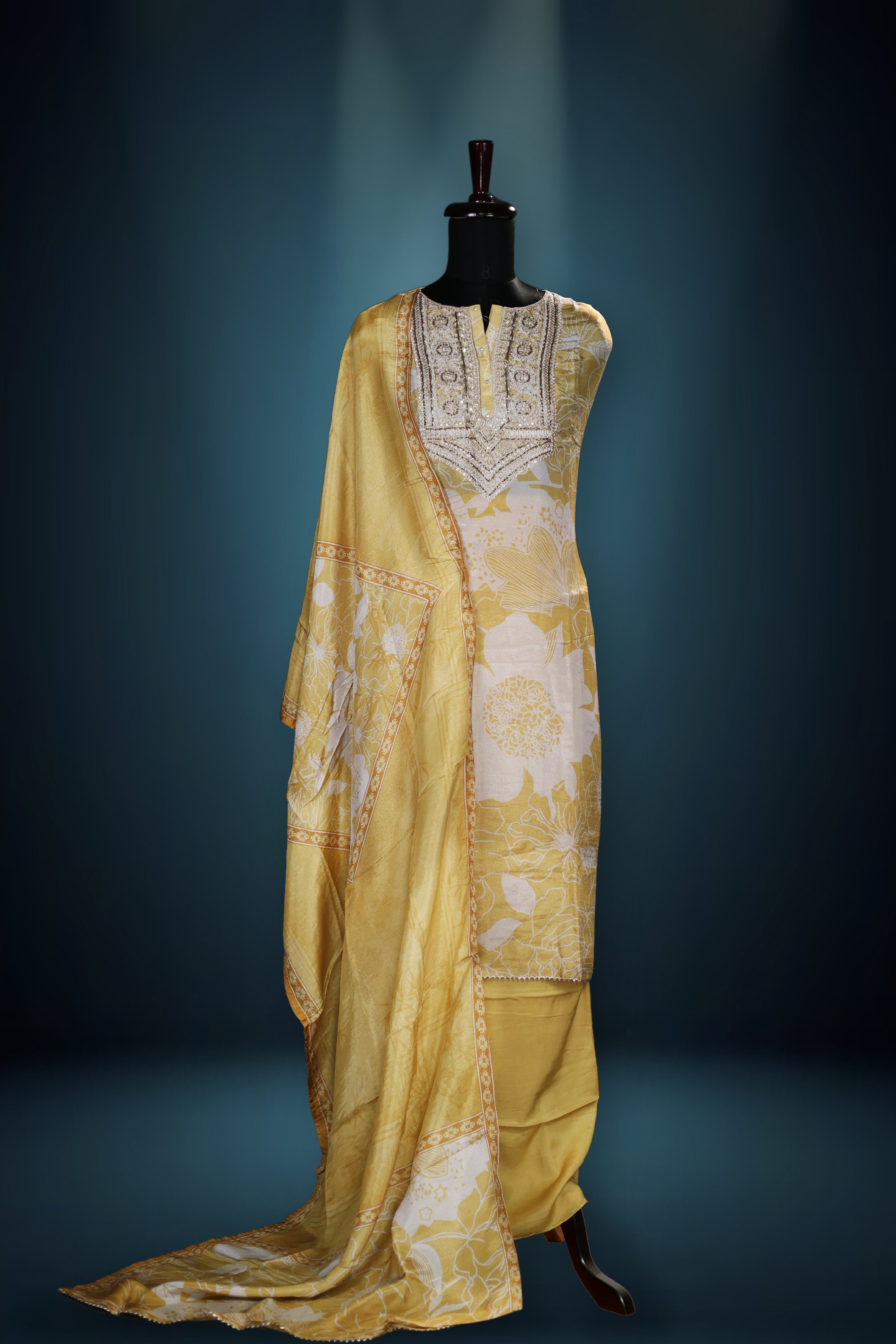 Tissue Zari Work Suit Piece