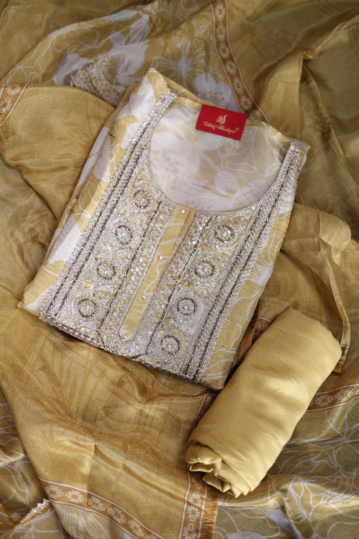 Tissue Zari Work Suit Piece