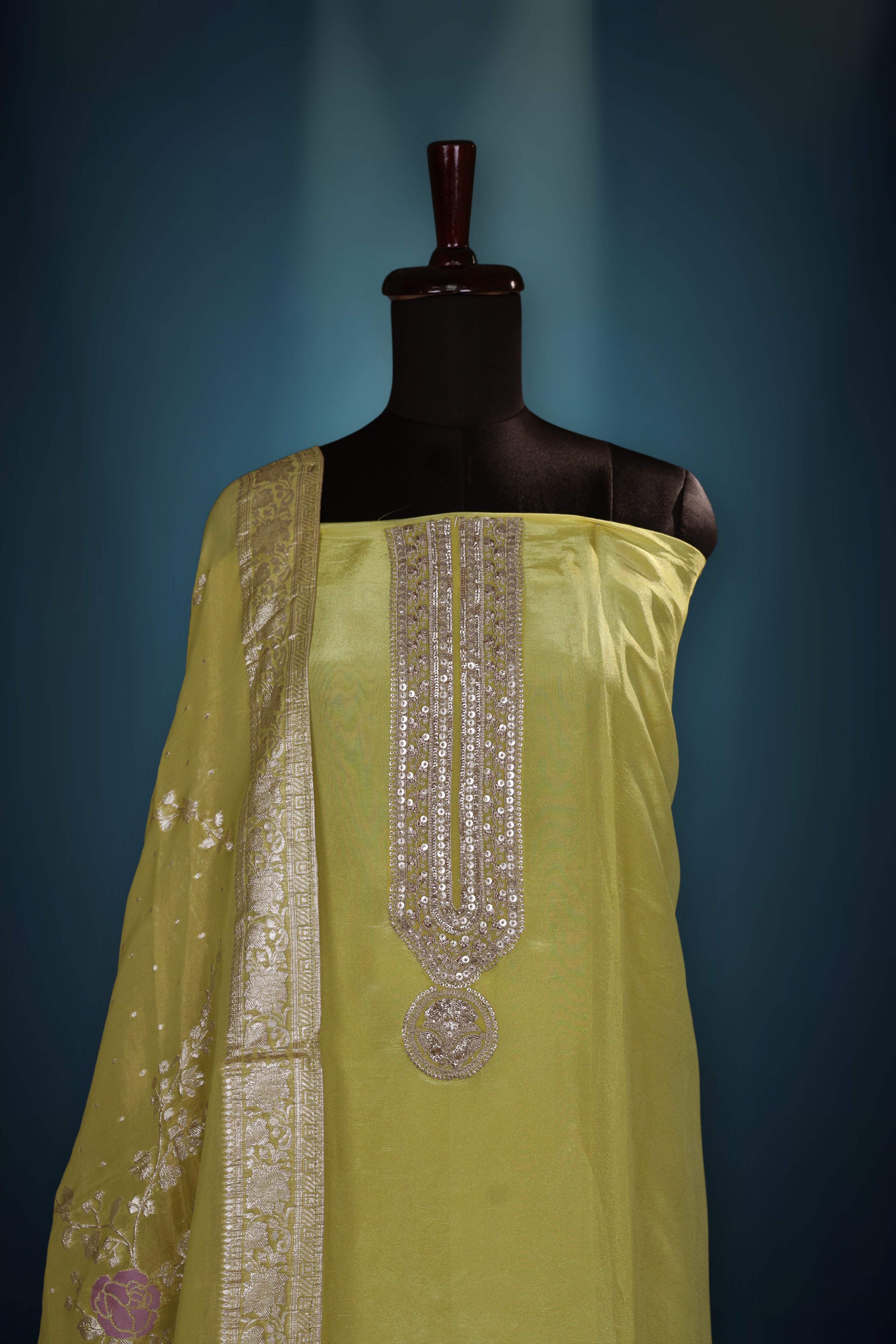 Tissue Zari Work Suit Piece