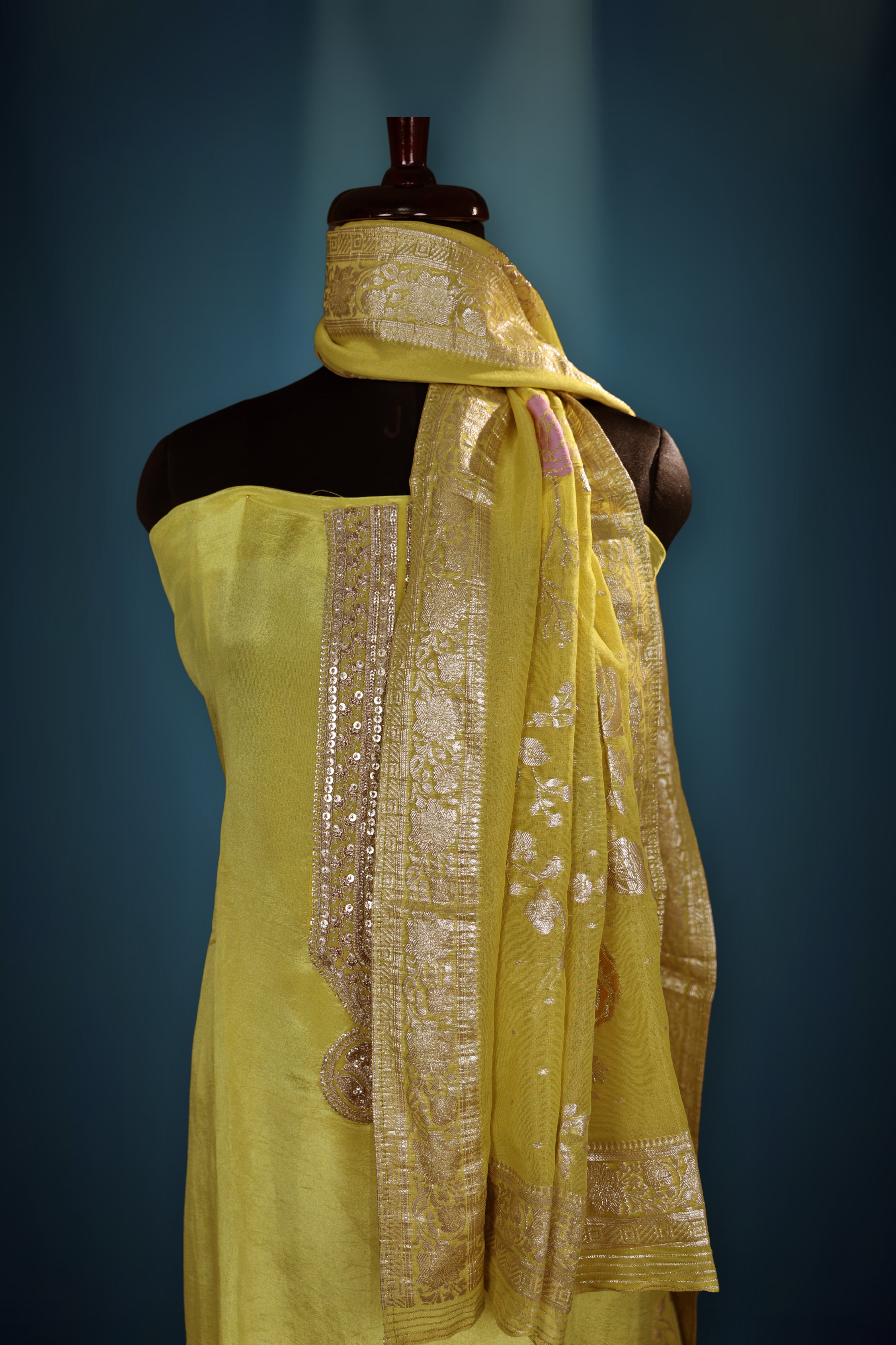 Tissue Zari Work Suit Piece