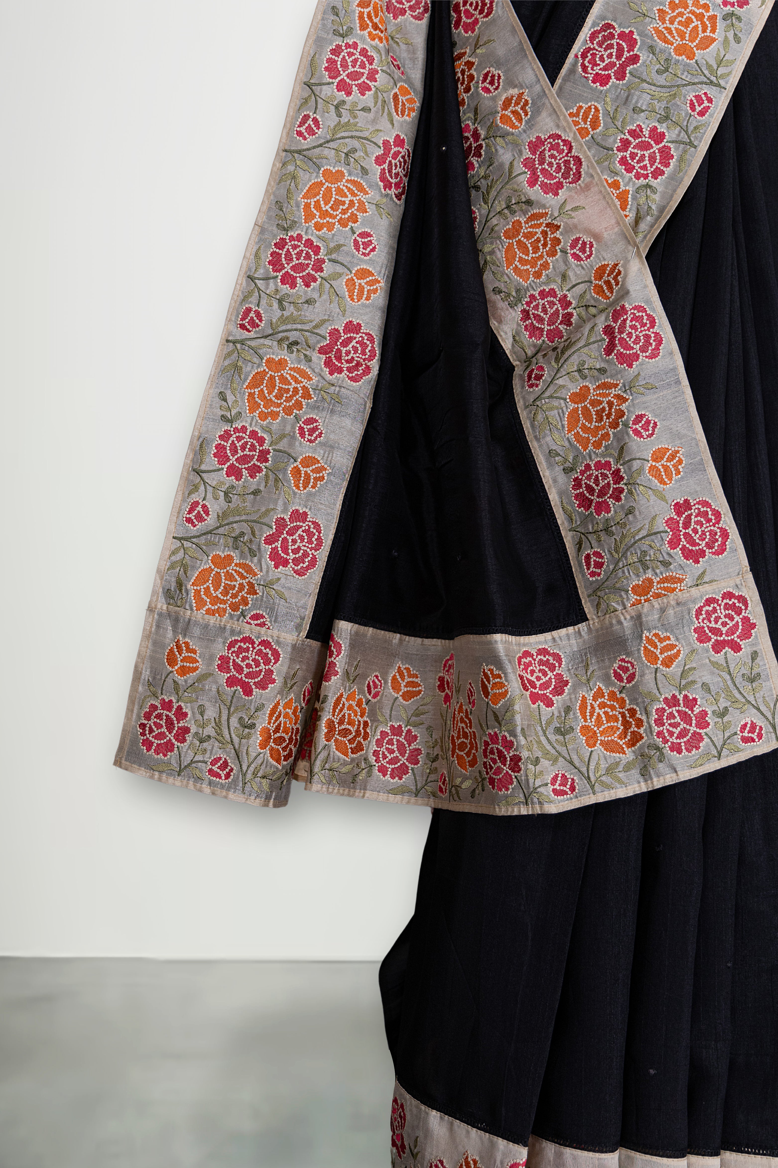 Semi Tussar Embroidery