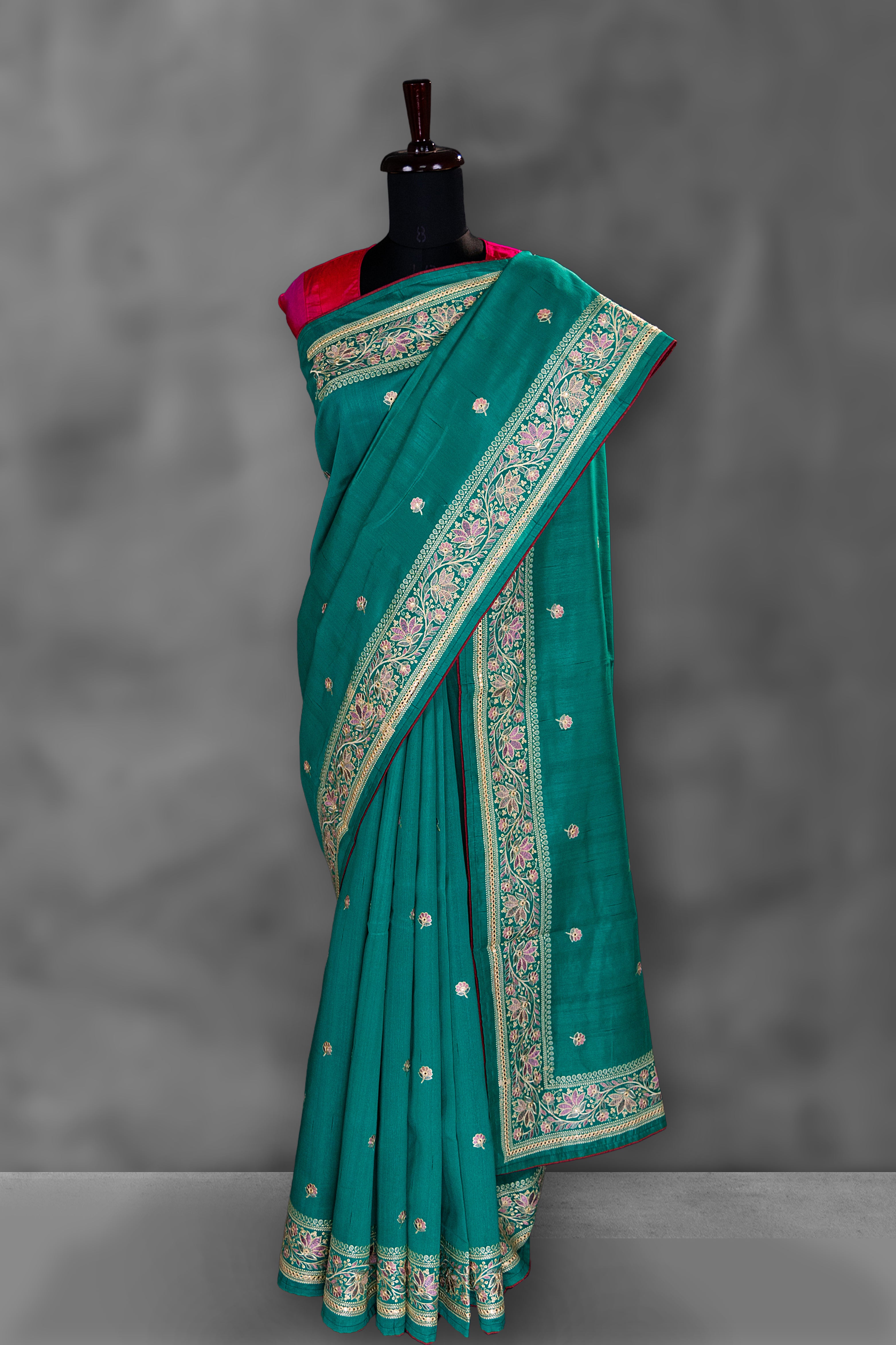 Semi Tussar Embroidery