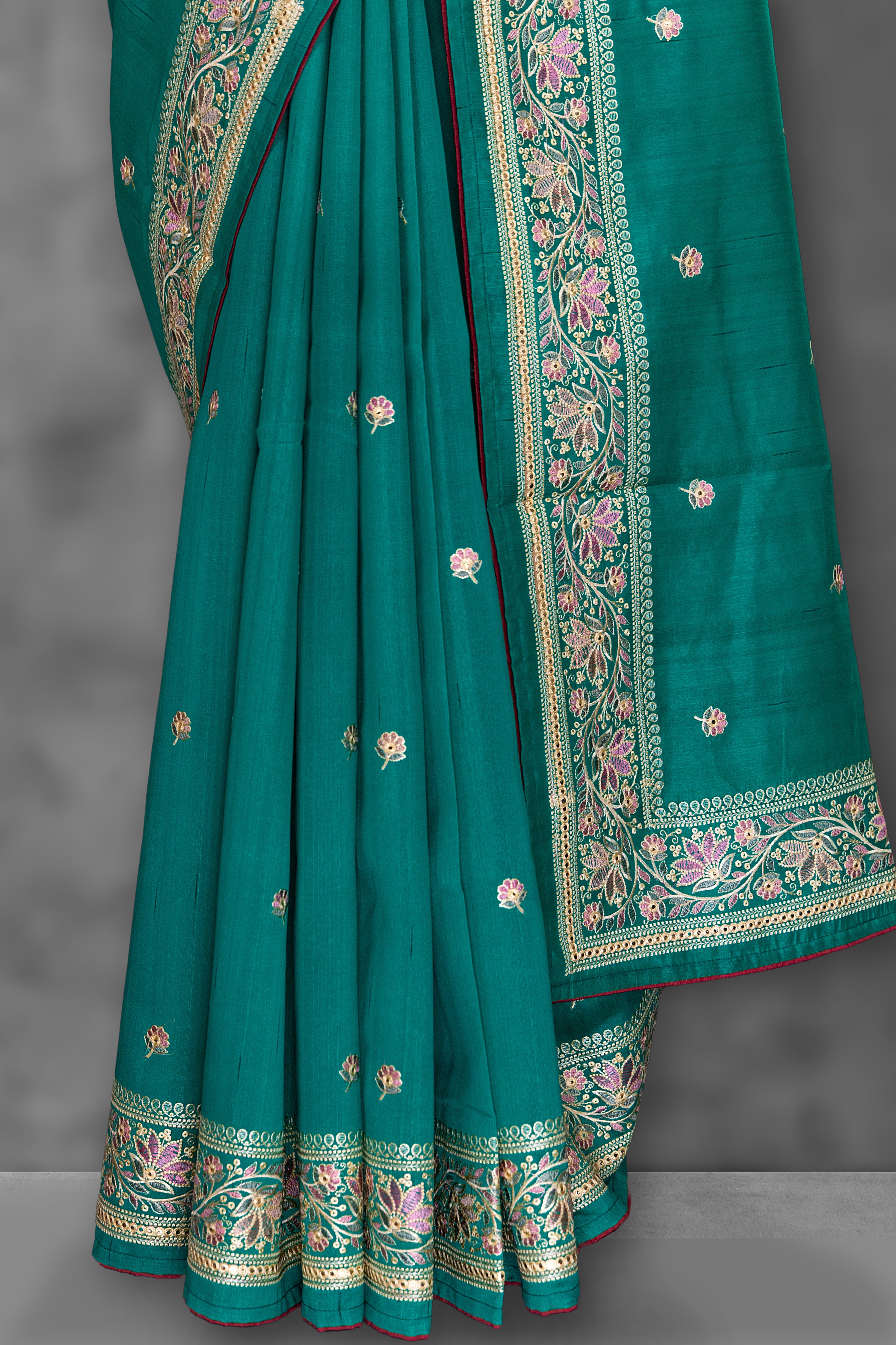 Semi Tussar Embroidery