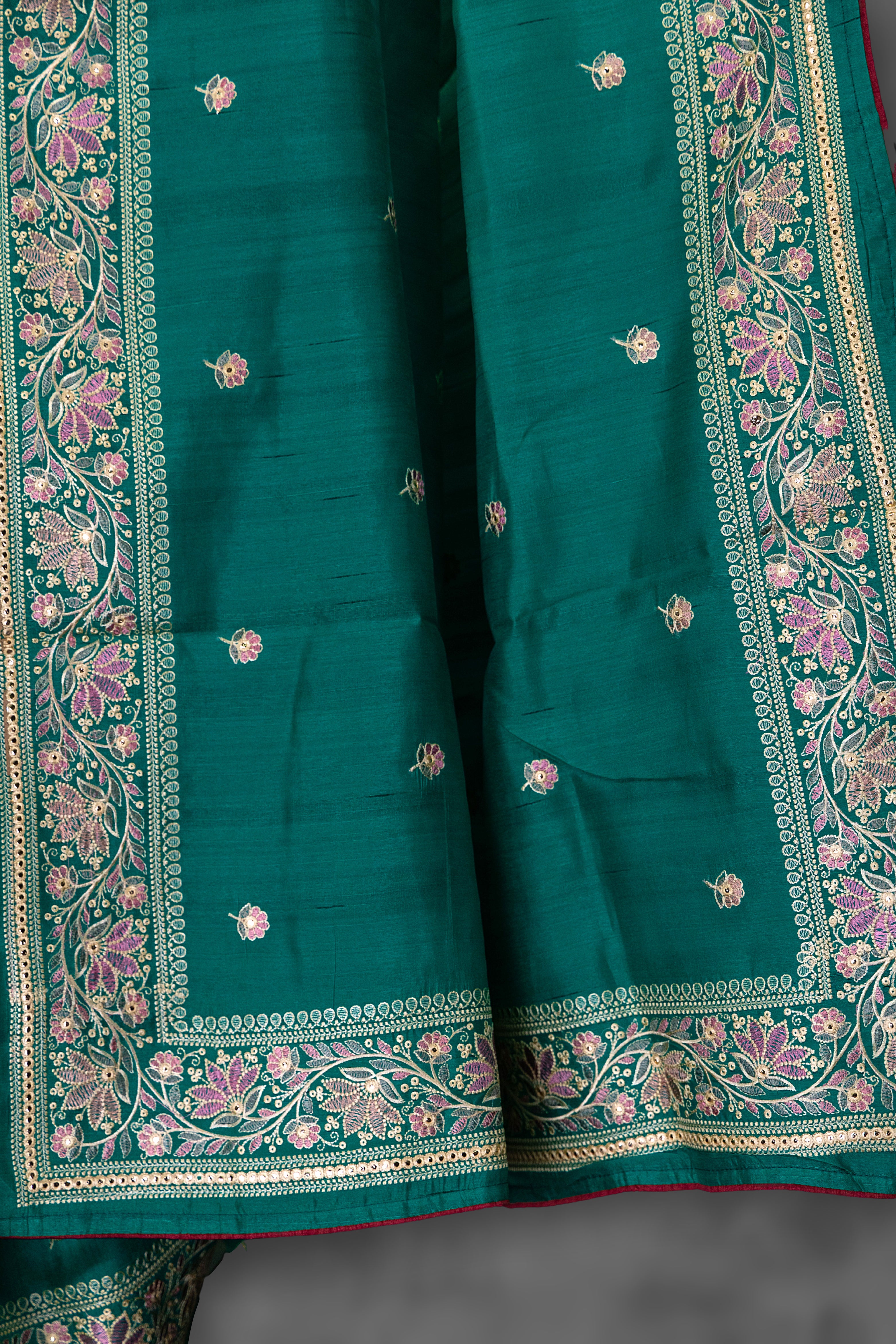 Semi Tussar Embroidery