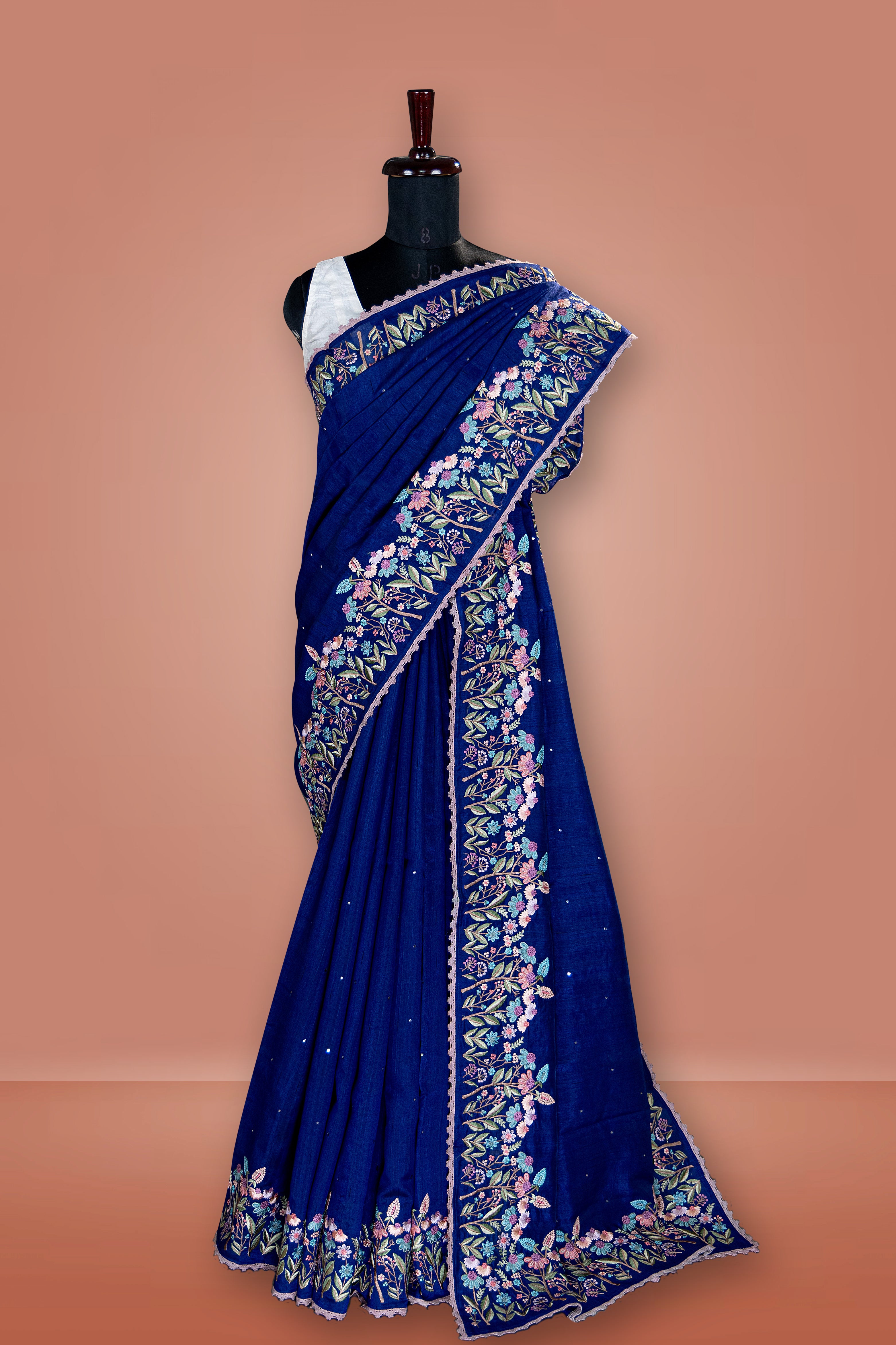 Semi Tussar Embroidery