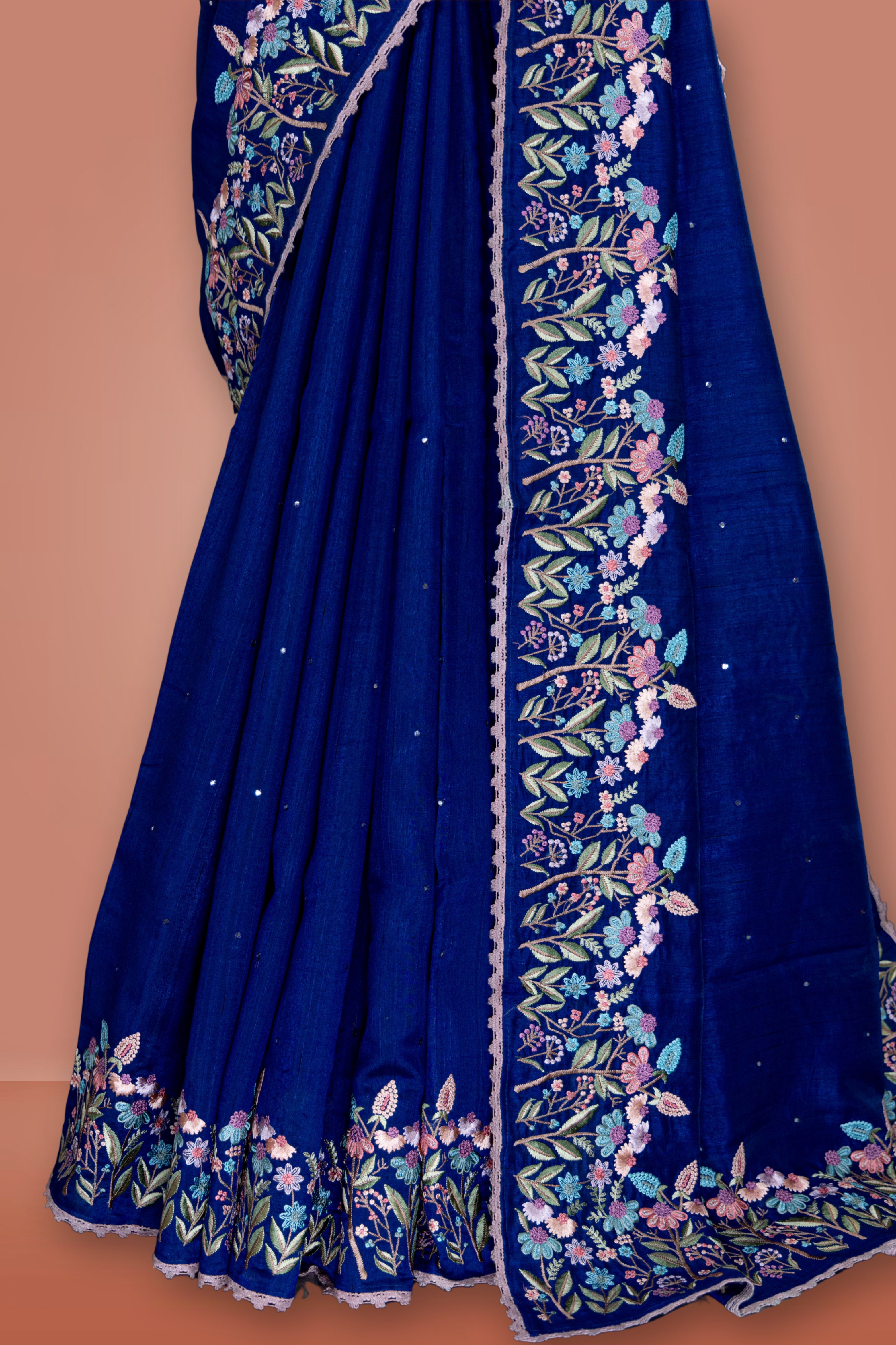 Semi Tussar Embroidery