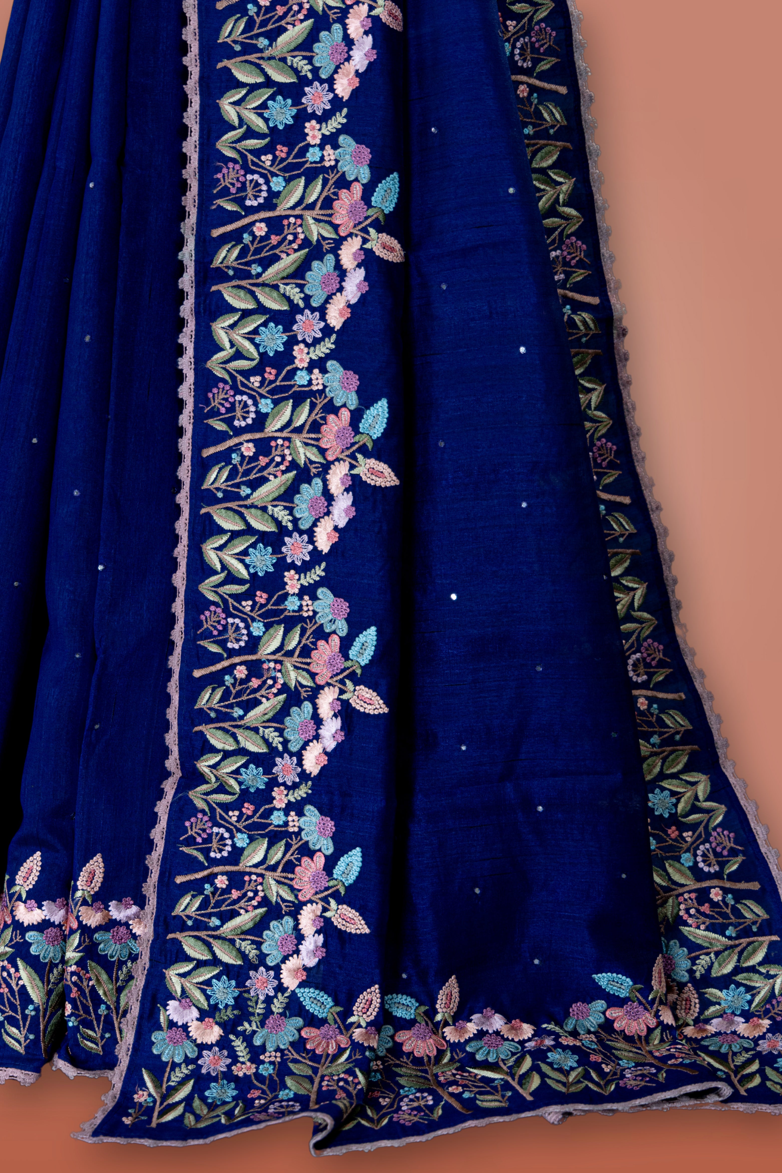 Semi Tussar Embroidery