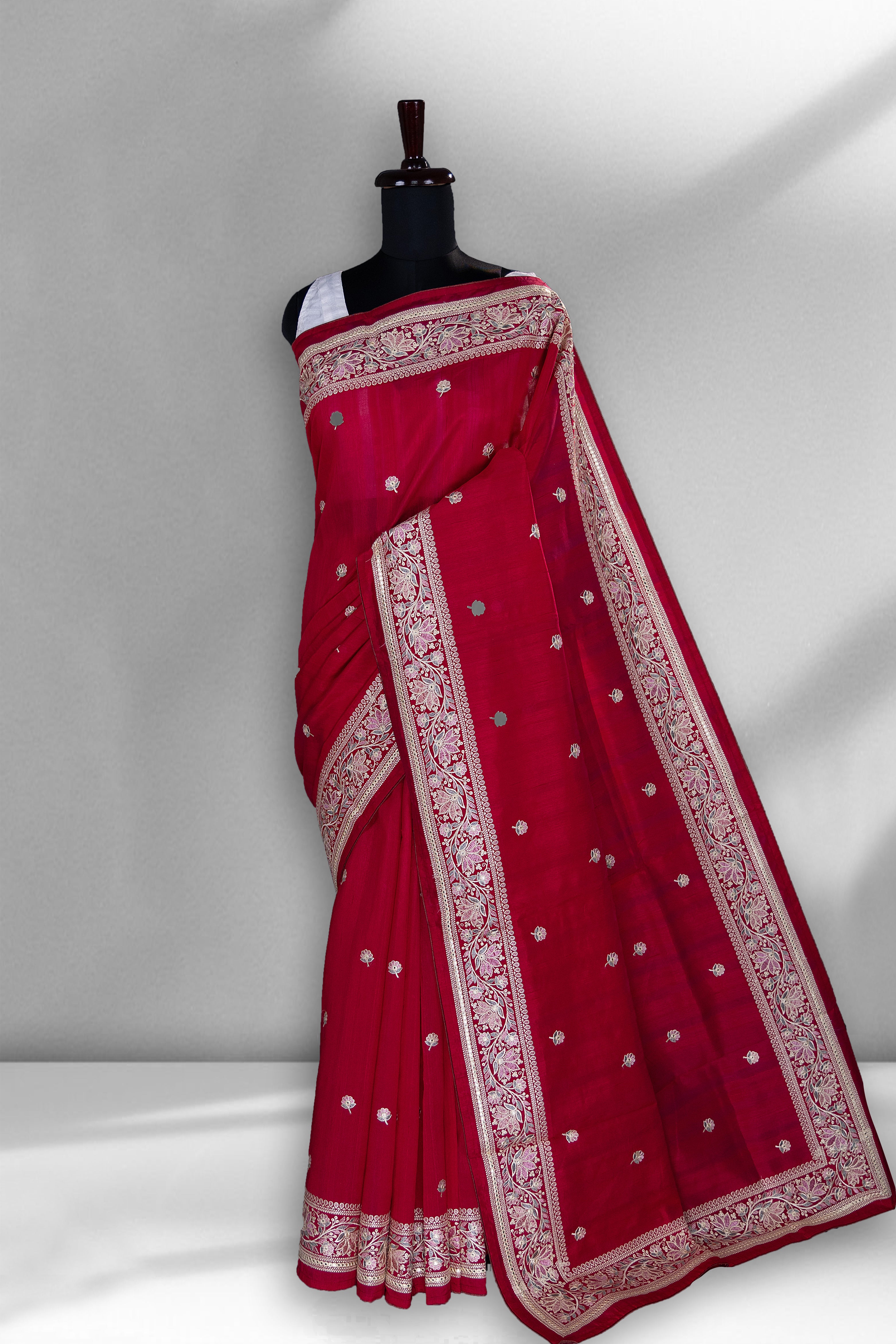 Semi Tussar Embroidery