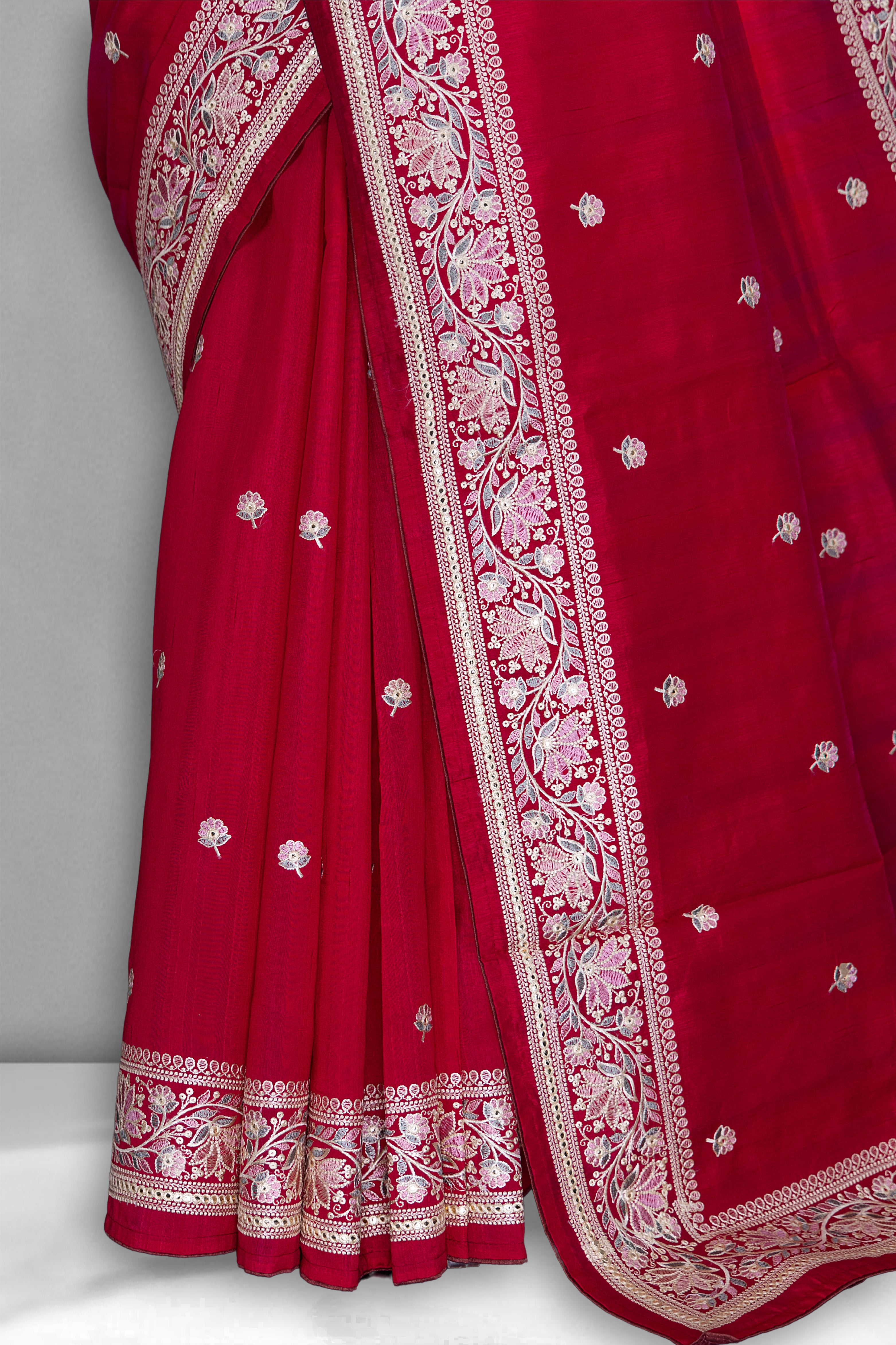 Semi Tussar Embroidery