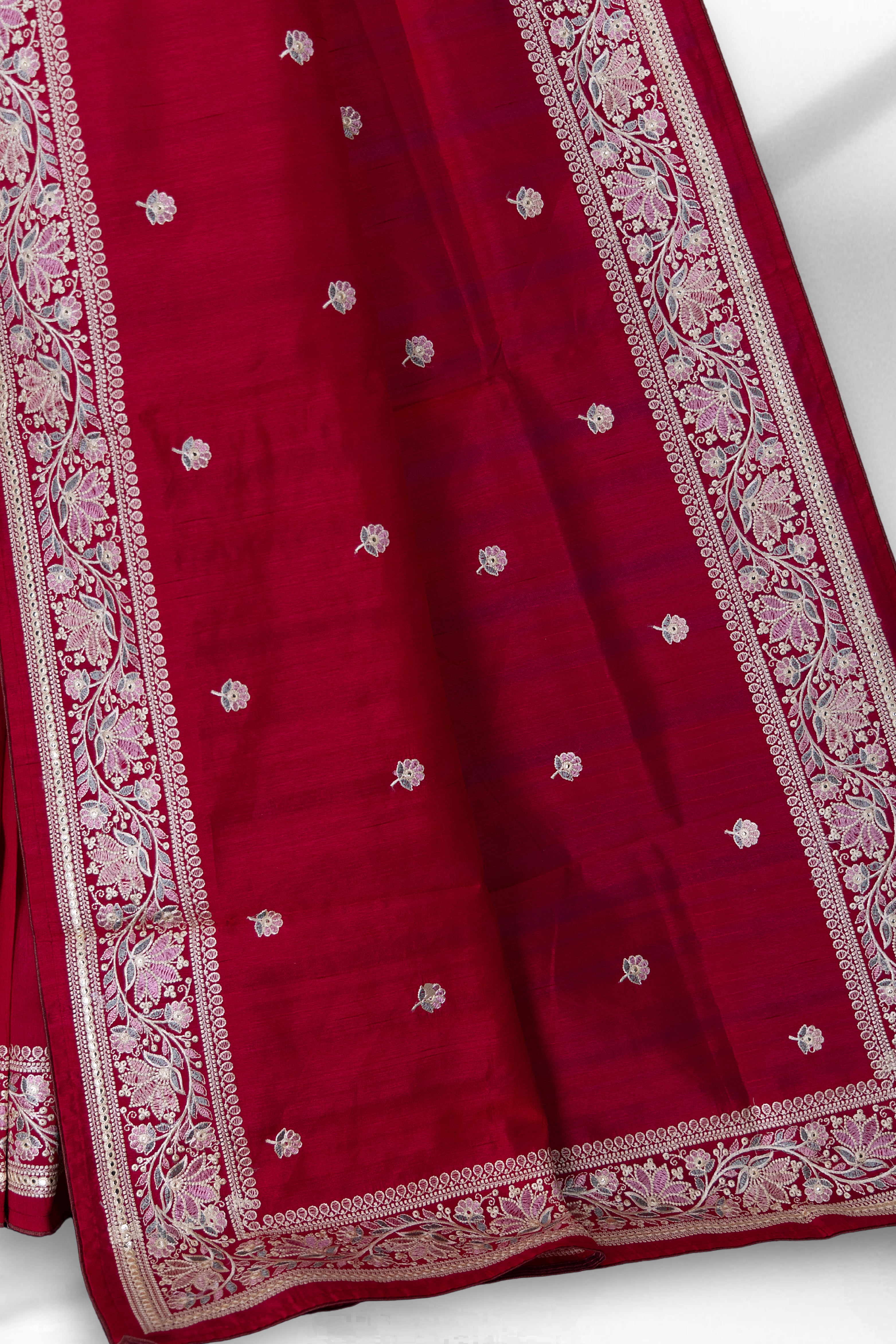 Semi Tussar Embroidery