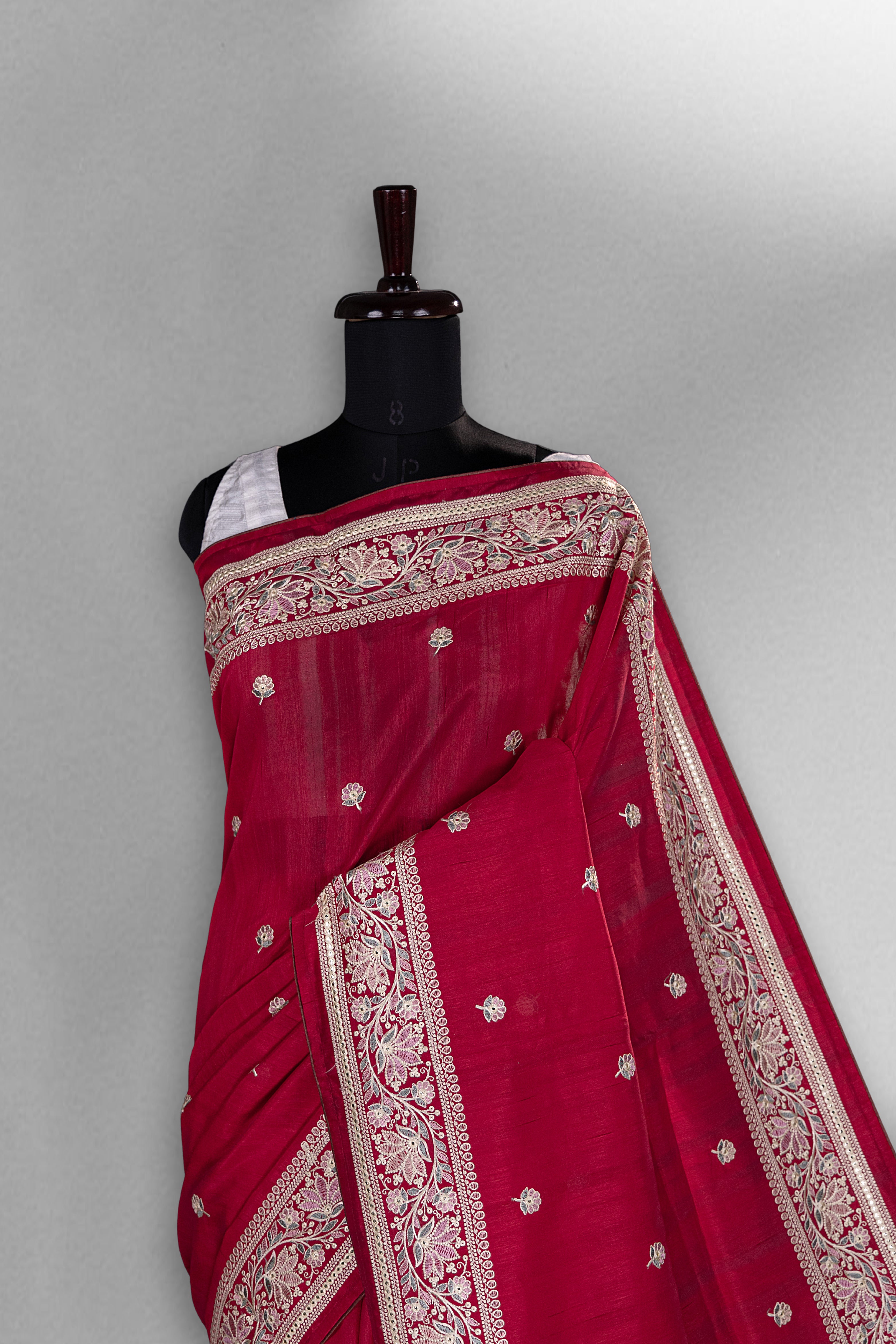 Semi Tussar Embroidery