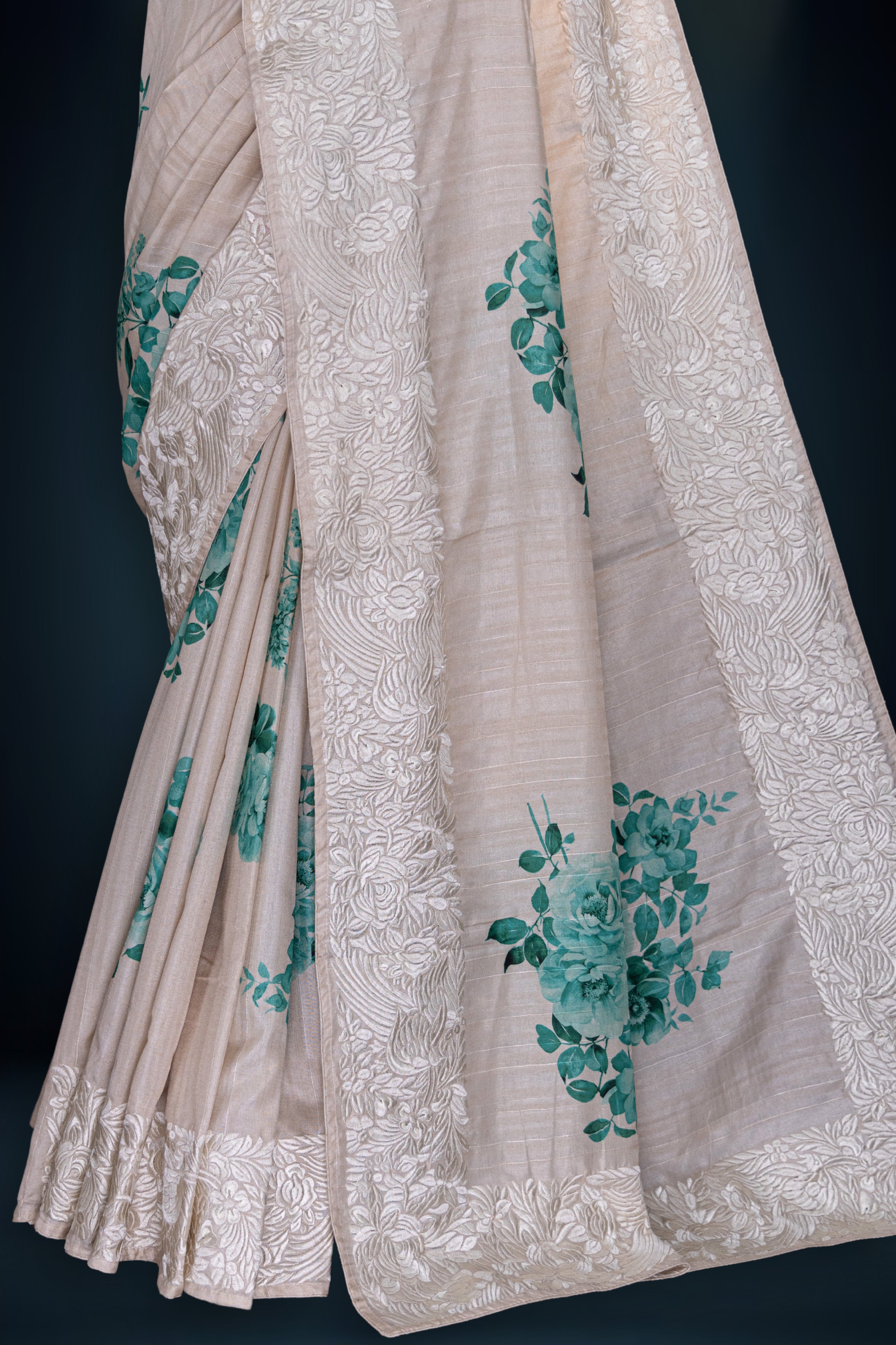 Semi Tussar Embroidery