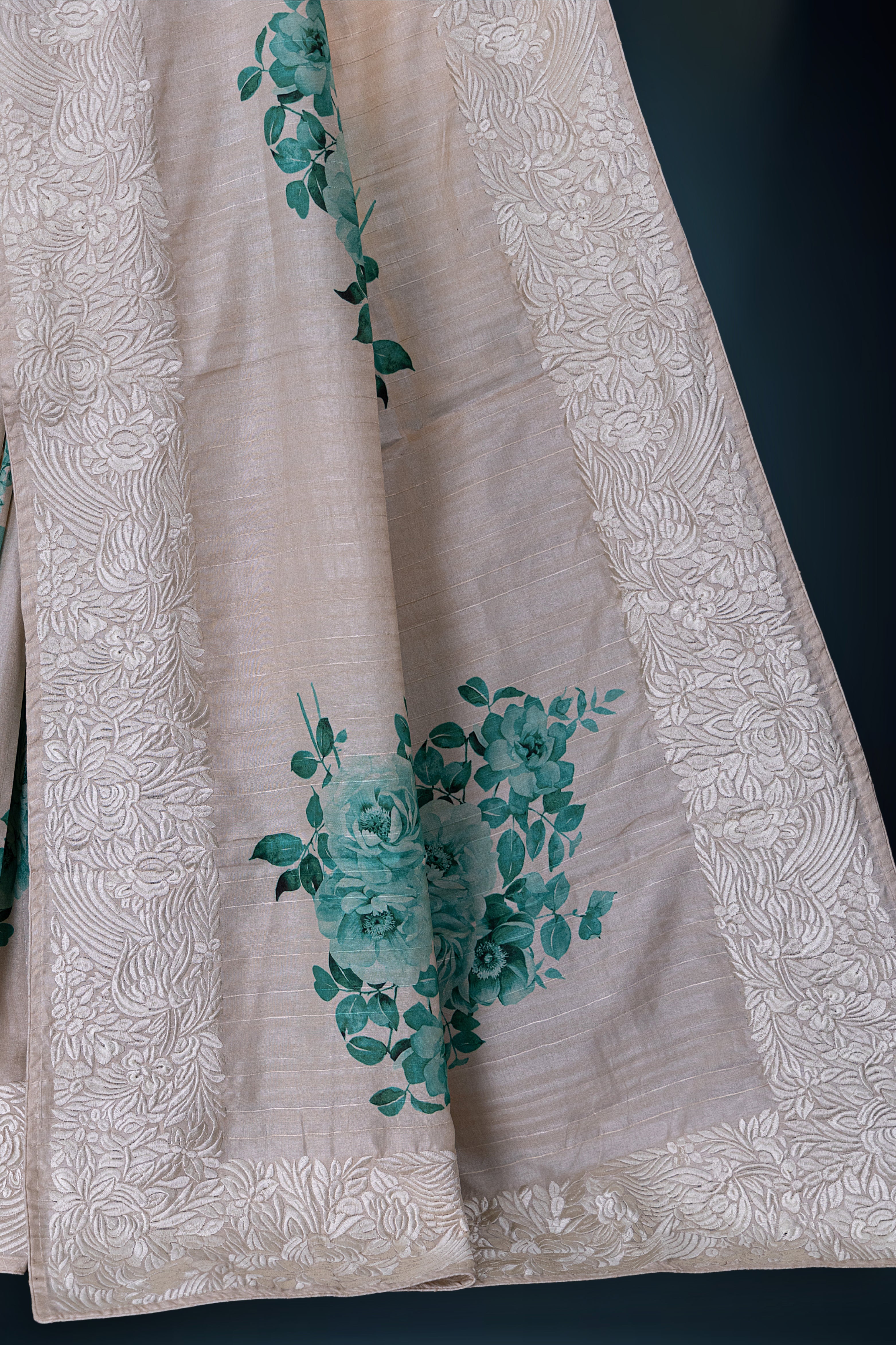 Semi Tussar Embroidery