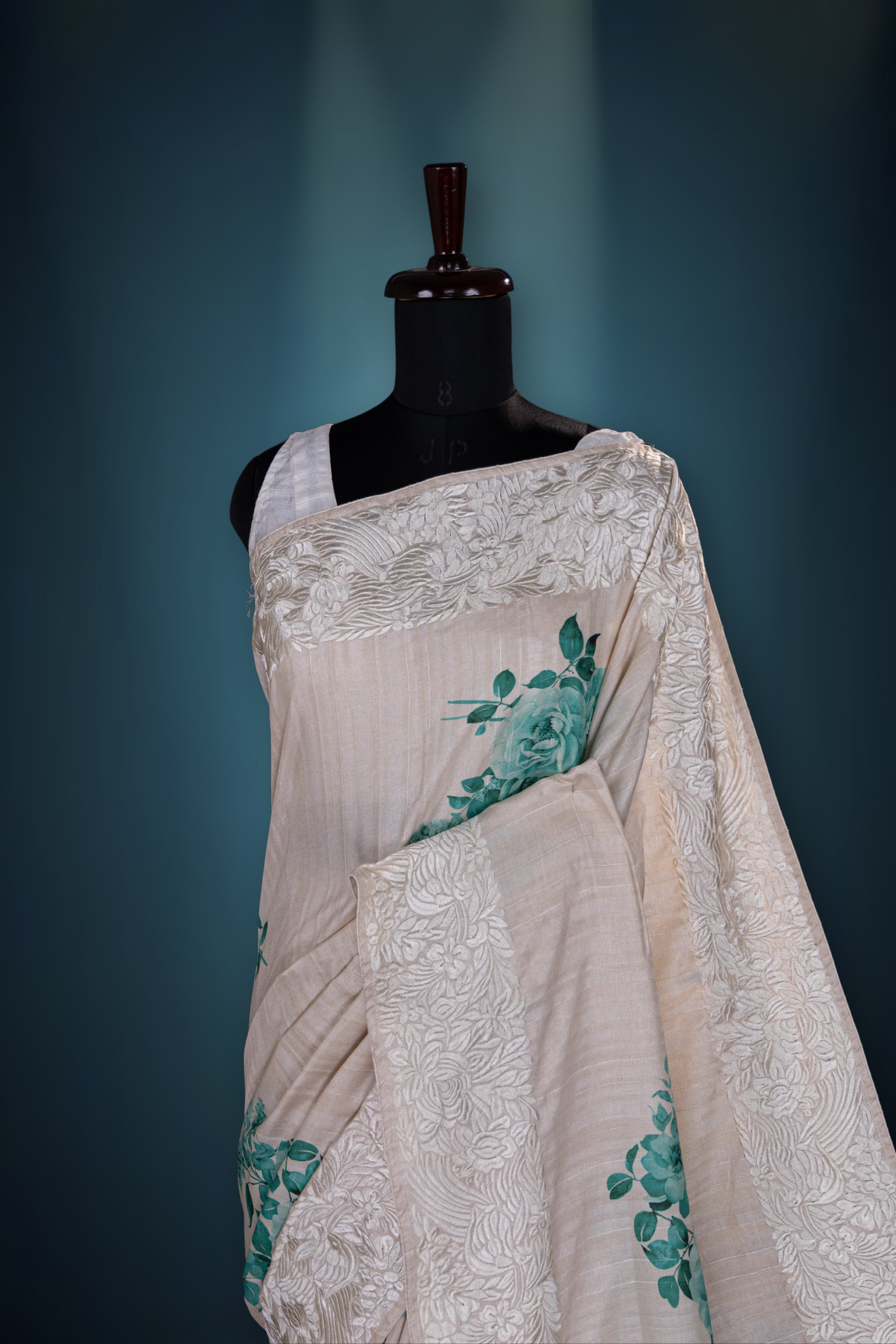 Semi Tussar Embroidery