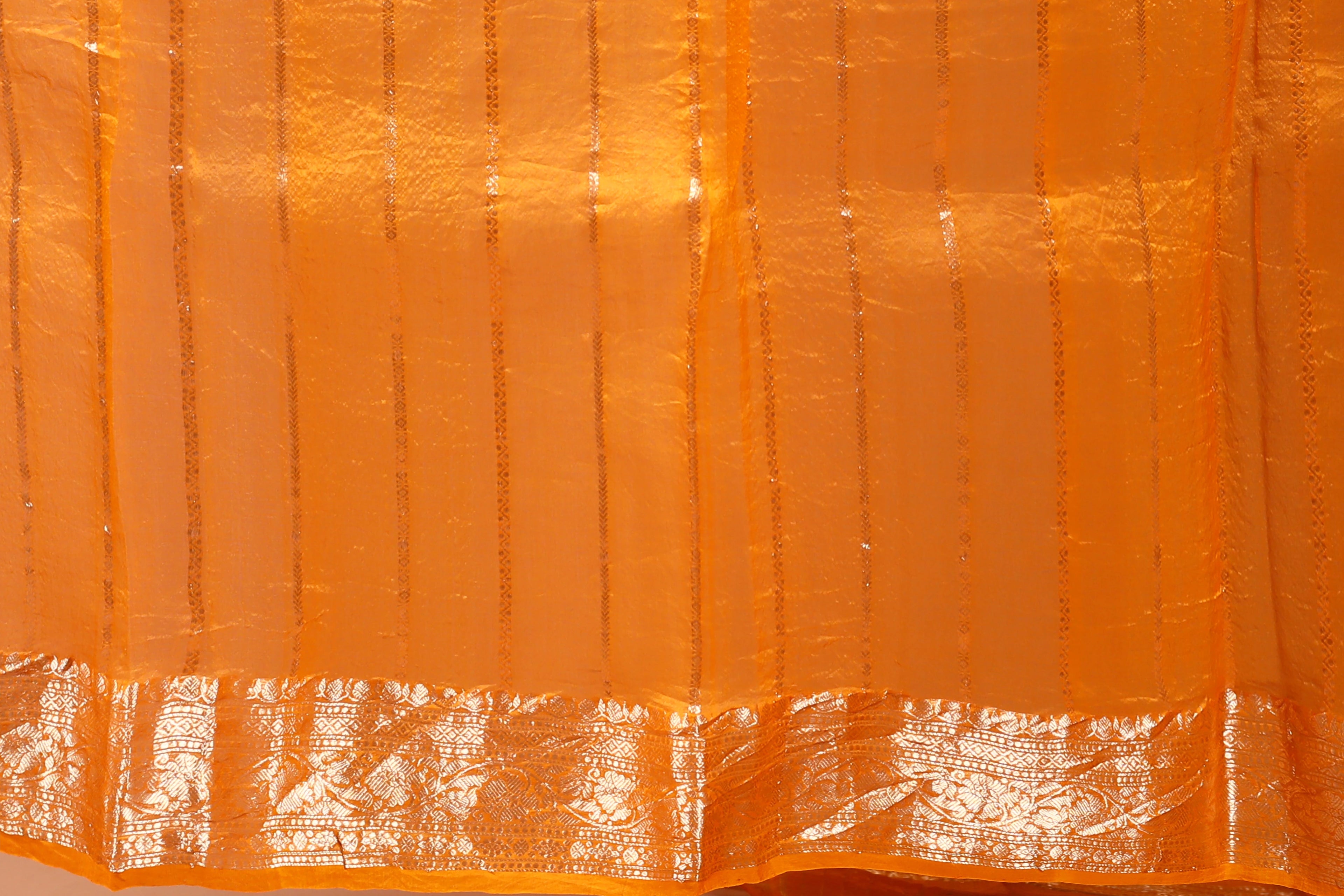 Yellow Shibori Banarasi Saree with Blouse Piece