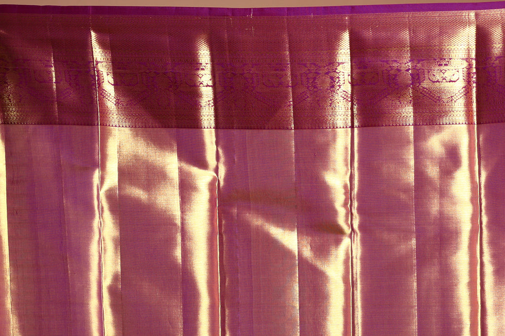 Golden Tissue Kanjivaram Saree with Blouse Piece